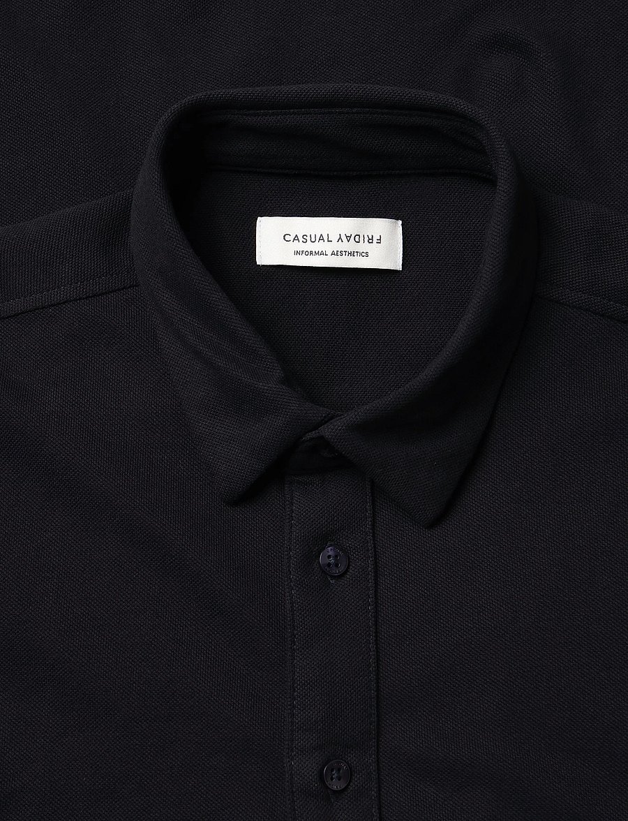 Casual Friday - CFARTHUR LS BU JERSEY PIQUET - freizeithemden - dark navy - 2