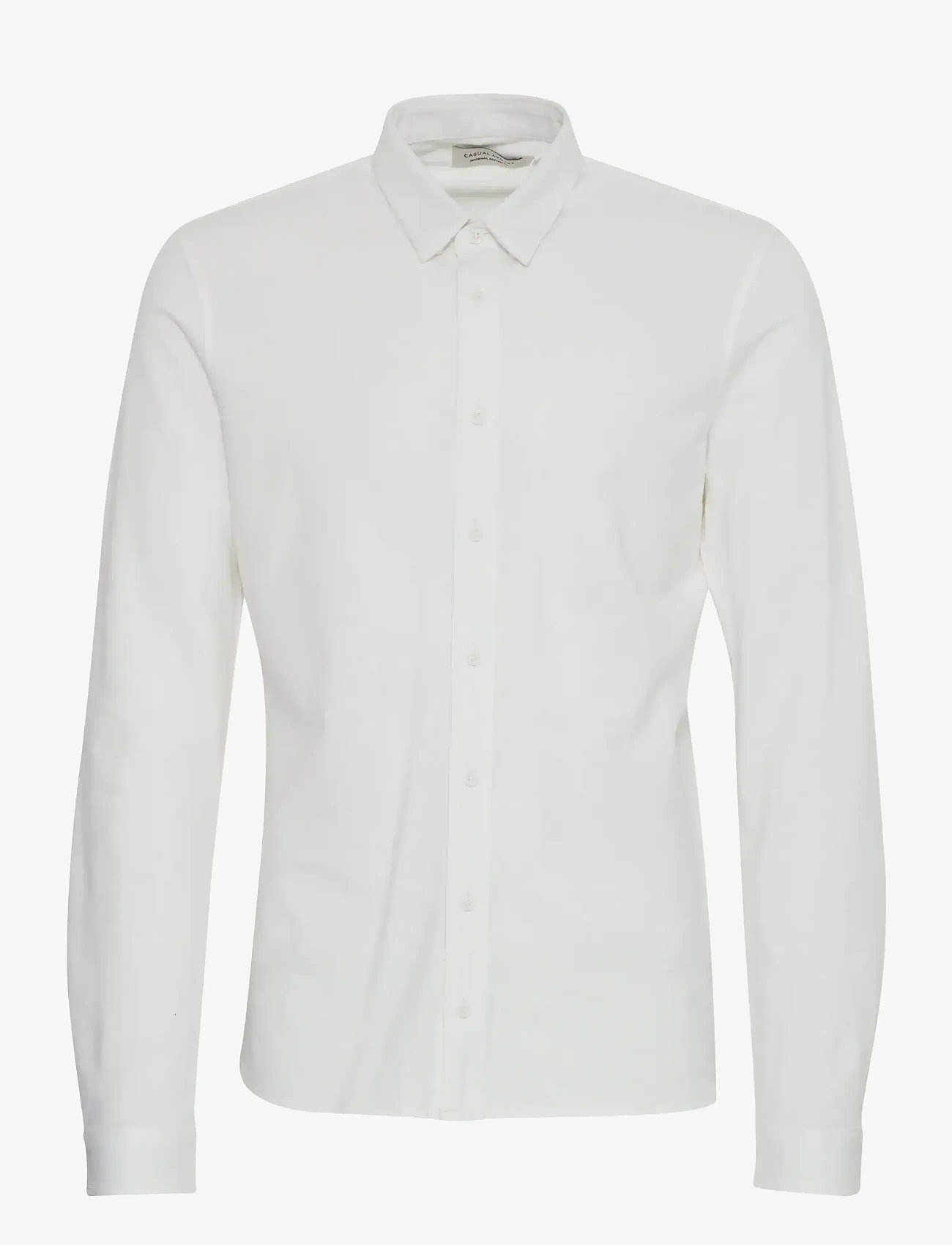 Casual Friday - CFARTHUR LS BU JERSEY PIQUET - casual skjortor - snow white - 1