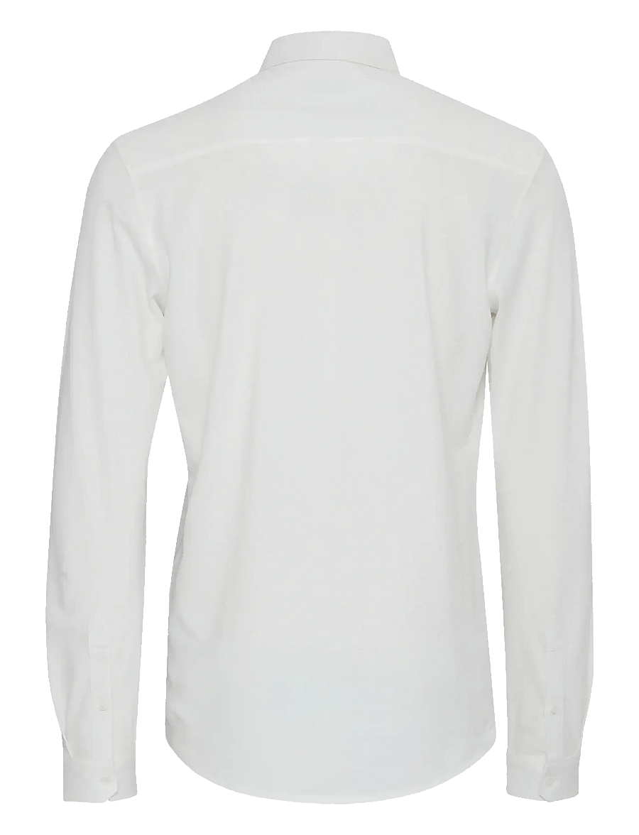 Casual Friday - CFARTHUR LS BU JERSEY PIQUET - freizeithemden - snow white - 2