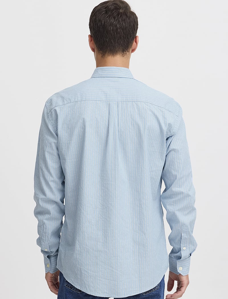 Casual Friday - CFALVIN LS dobby striped shirt - randiga skjortor - placid blue - 4