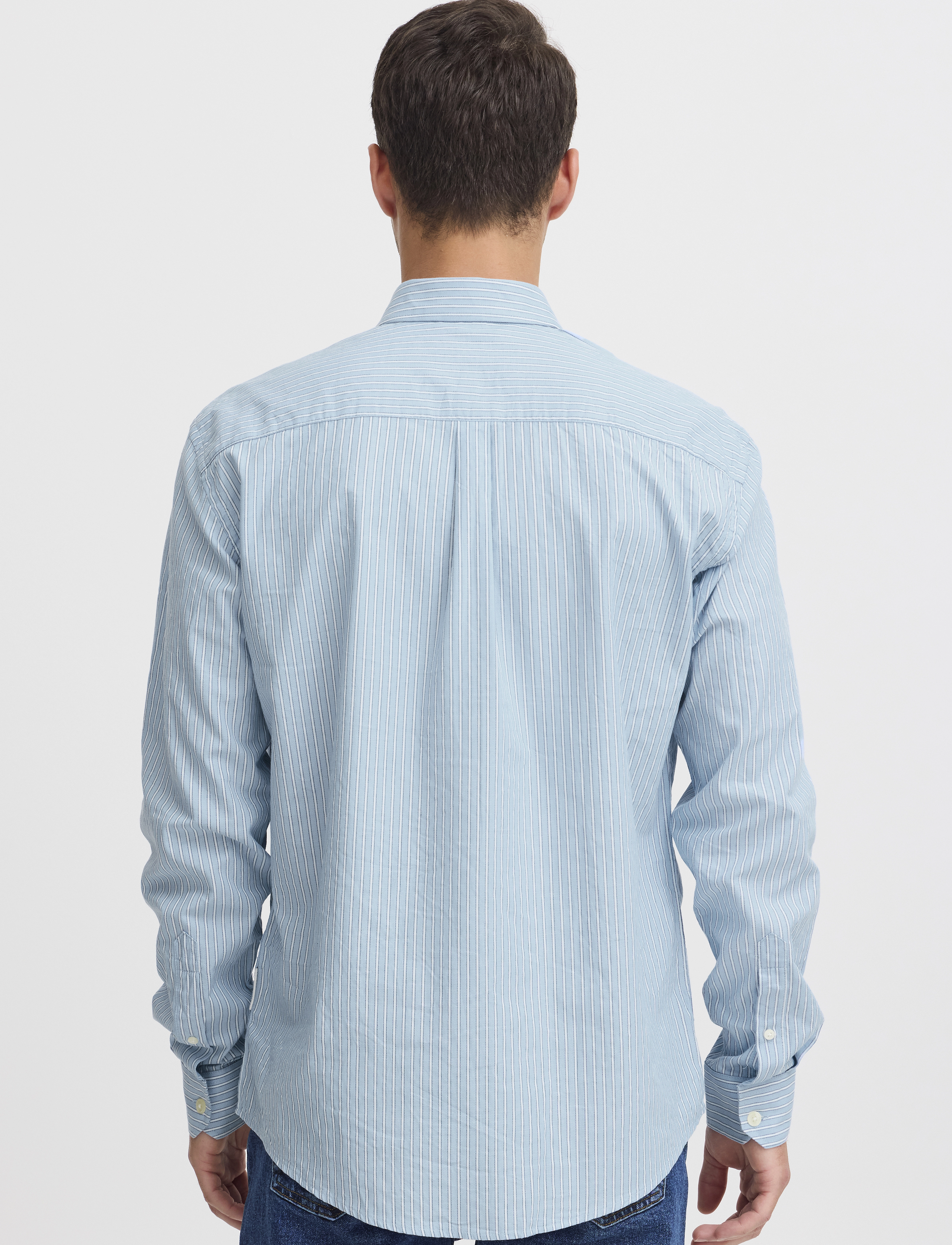 Casual Friday - CFALVIN LS dobby striped shirt - placid blue - 4