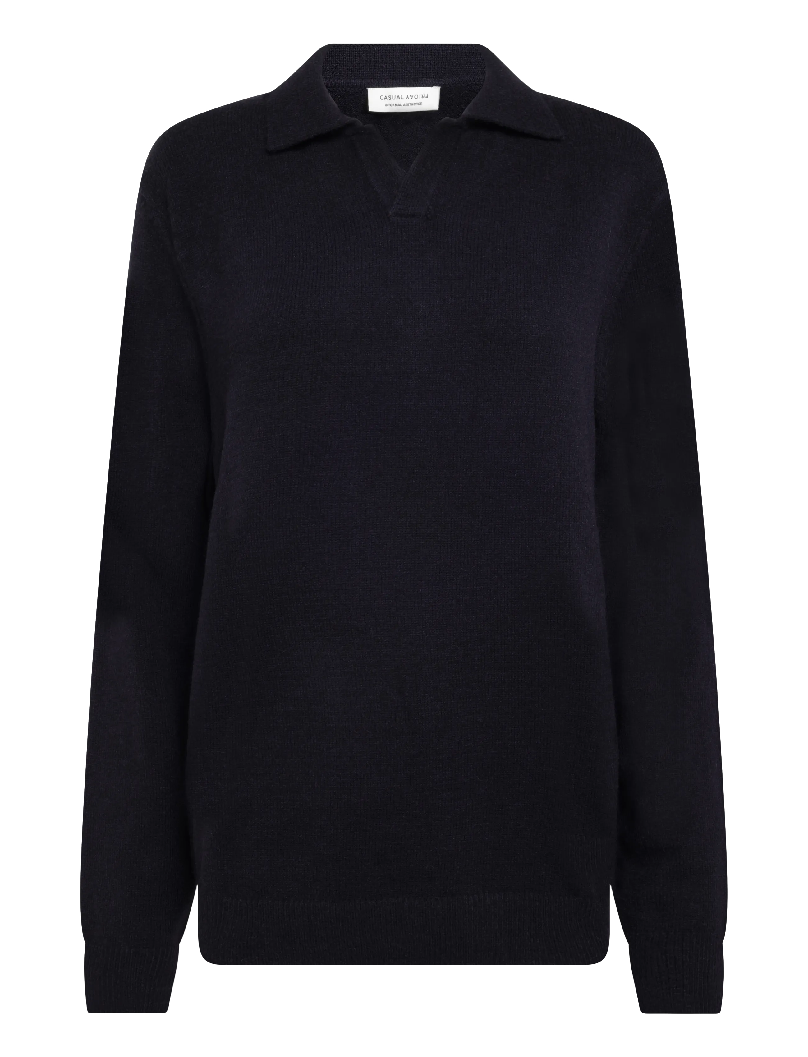 Casual Friday CFKARL polo knit - Looks for less - DARK NAVY MELANGE / navy