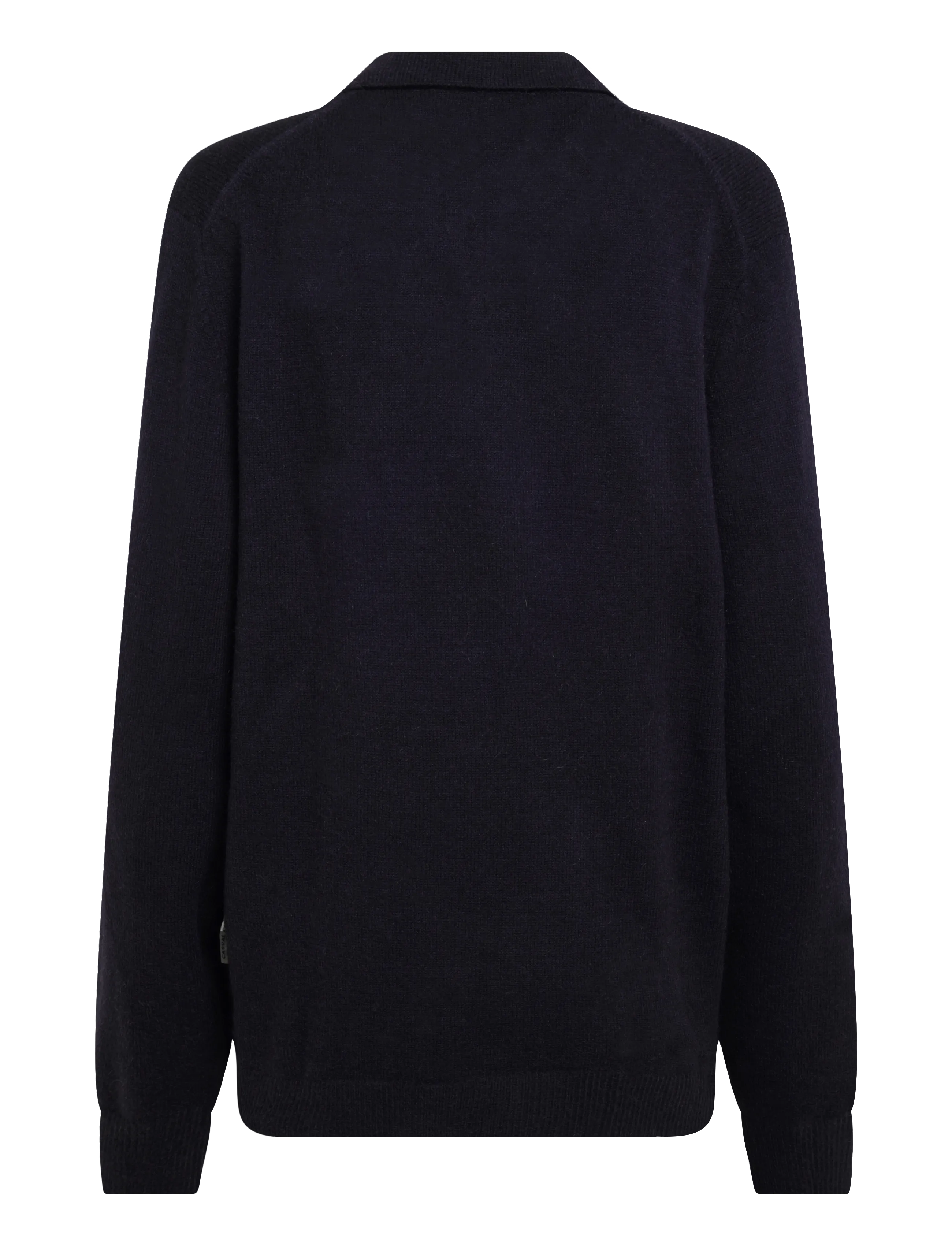 Casual Friday - CFKARL polo knit - långärmade stickade pikétröjor - dark navy melange - 1