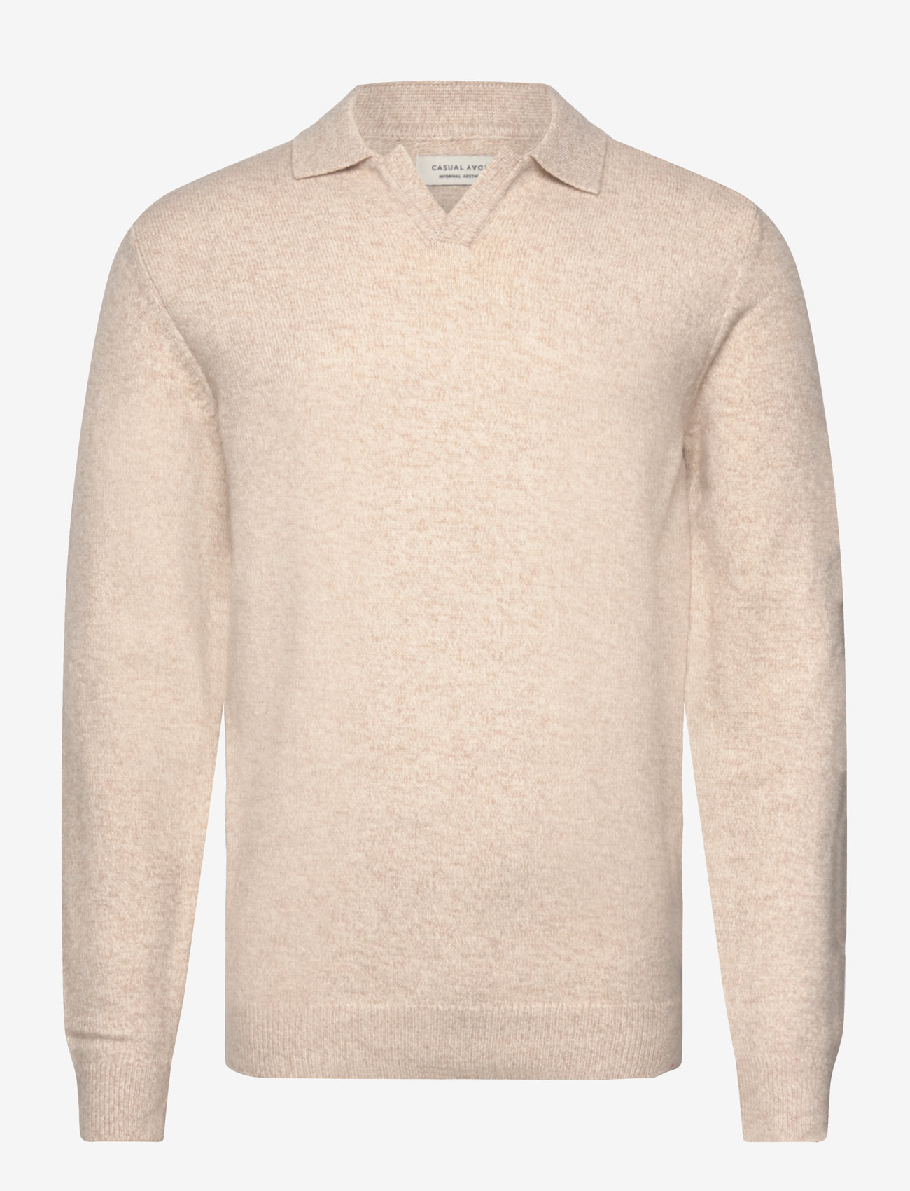 Casual Friday - CFKARL polo knit - gestrickte polohemden - light sand melange - 1