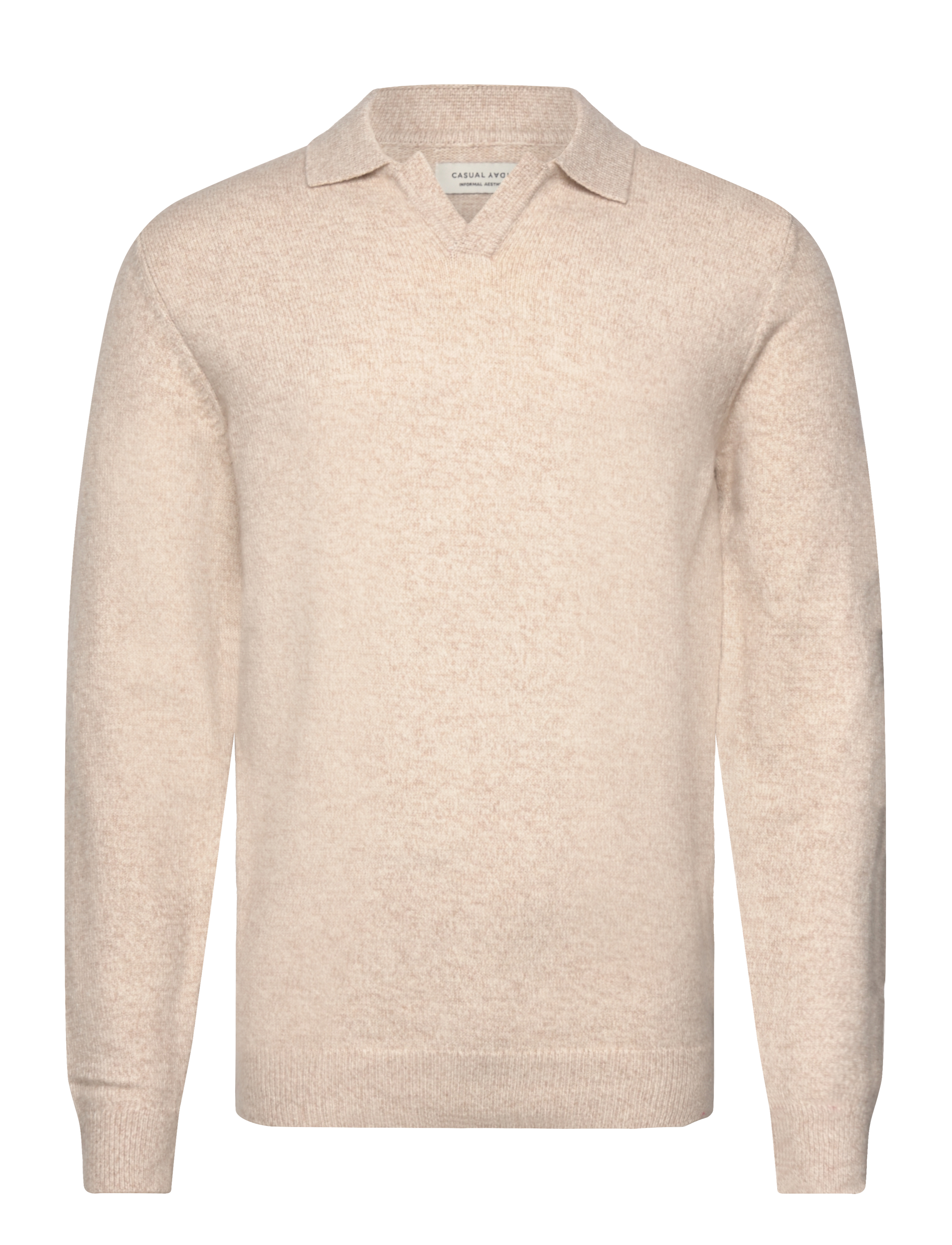 Casual Friday - CFKARL polo knit - light sand melange - 1