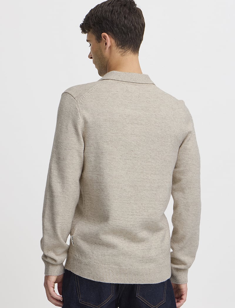 Casual Friday - CFKARL polo knit - gestrickte polohemden - light sand melange - 4