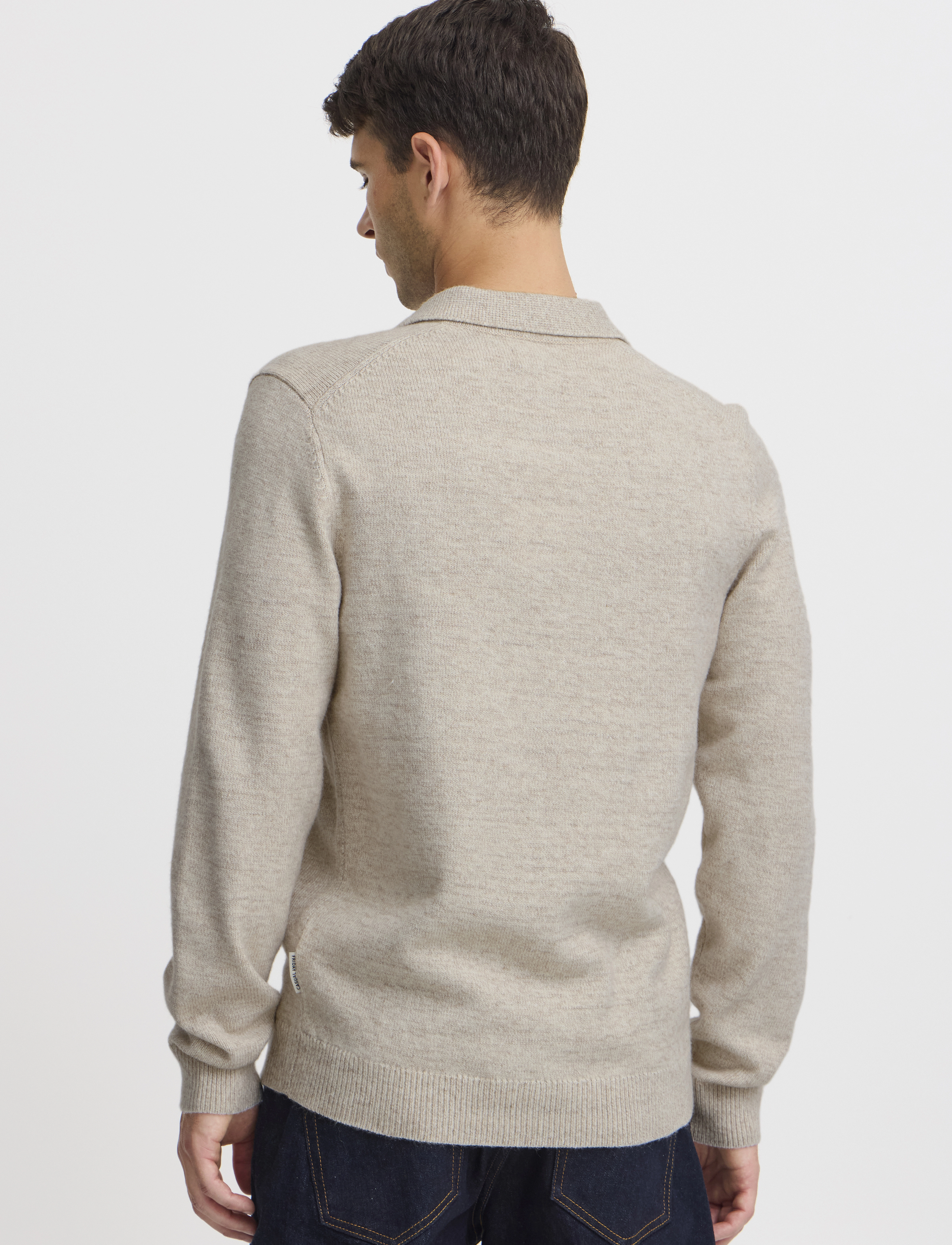 Casual Friday - CFKARL polo knit - light sand melange - 4