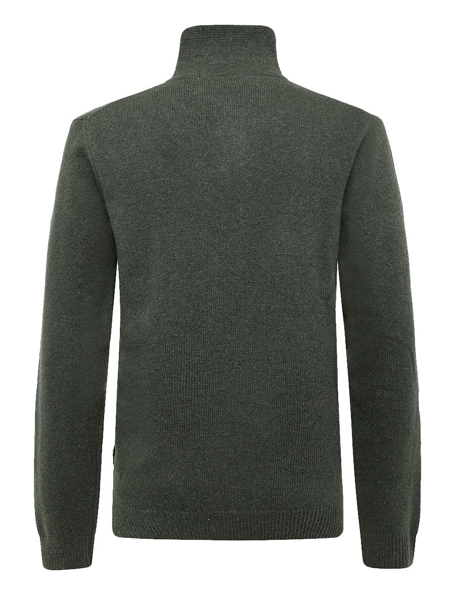 Casual Friday - CFKARL LAMBSWOOL POLO KNIT - langärmelige strick-polohemden - elegance melange - 1