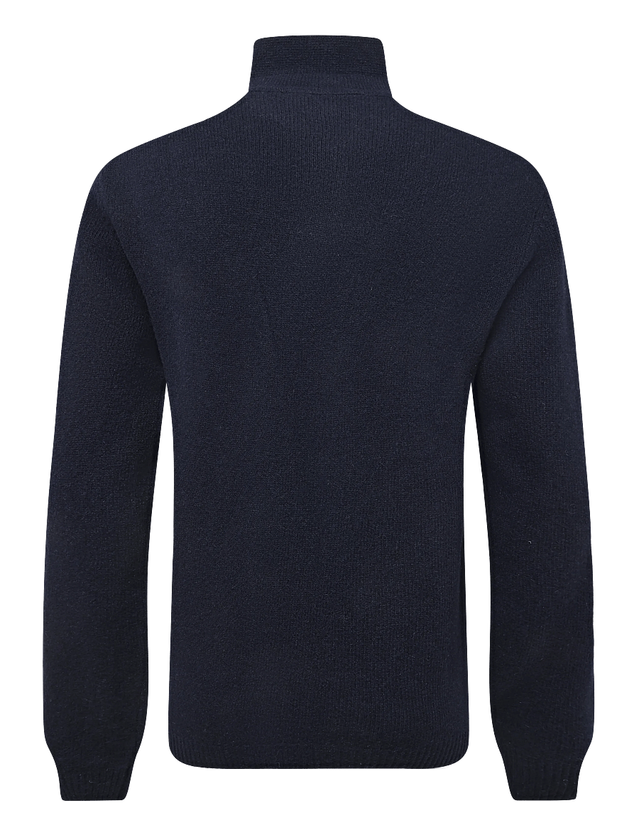 Casual Friday - CFKARL LAMBSWOOL POLO KNIT - langärmelige strick-polohemden - navy blazer - 1