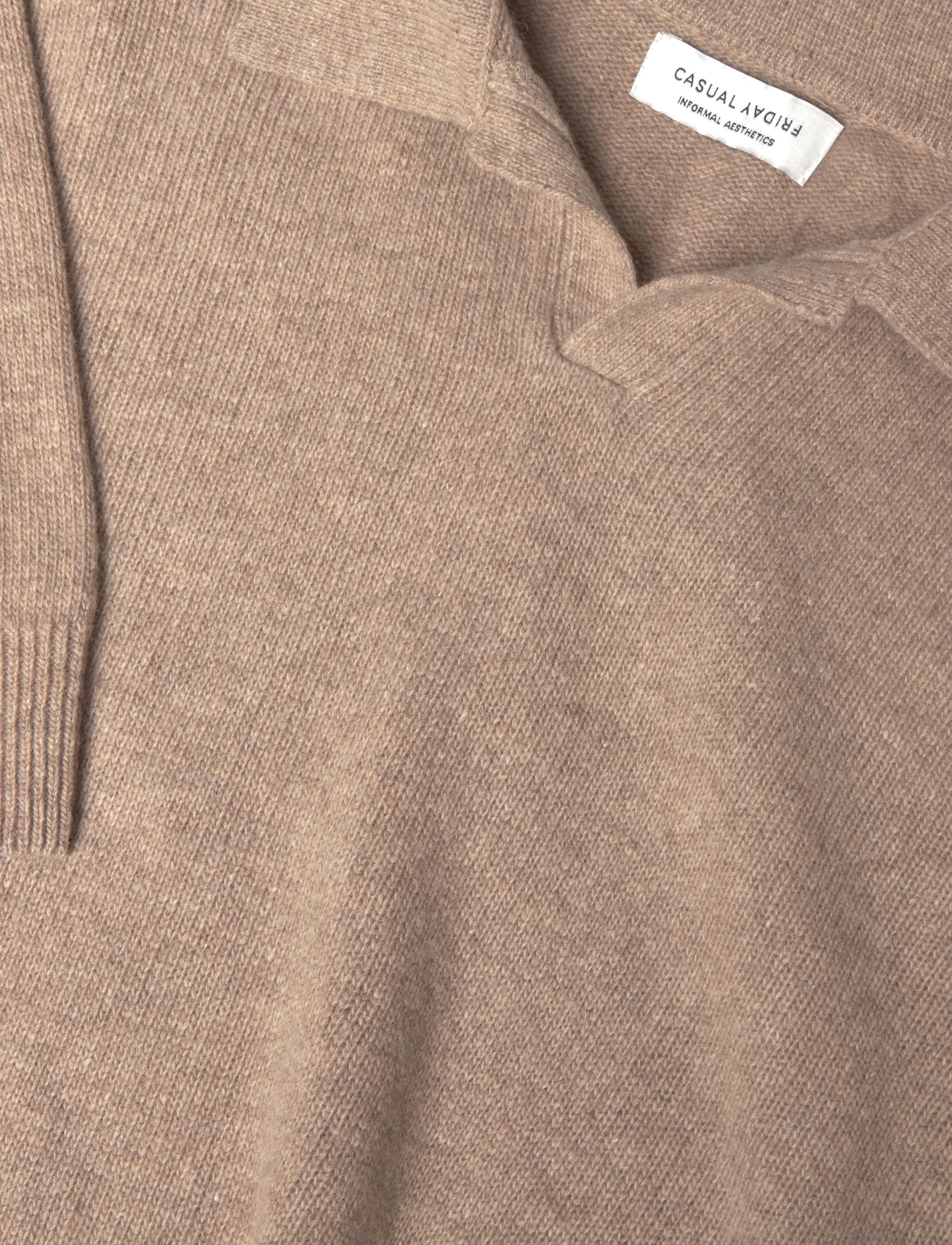 Casual Friday - CFKARL LAMBSWOOL POLO KNIT - langärmelige strick-polohemden - silver mink melange - 2
