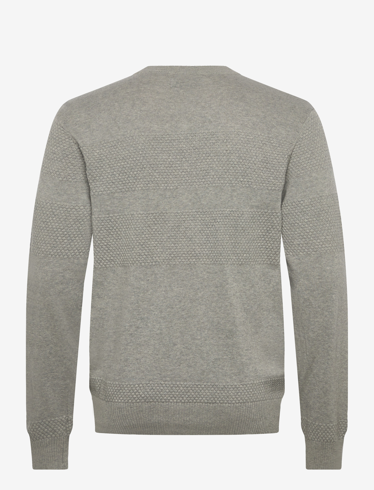 Casual Friday - CFKARL crew neck fisherman knit - rund hals - light grey melange - 1