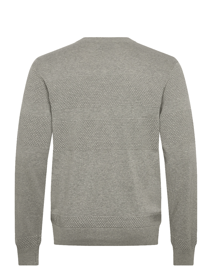 Casual Friday - CFKARL crew neck fisherman knit - rundhals - light grey melange - 1