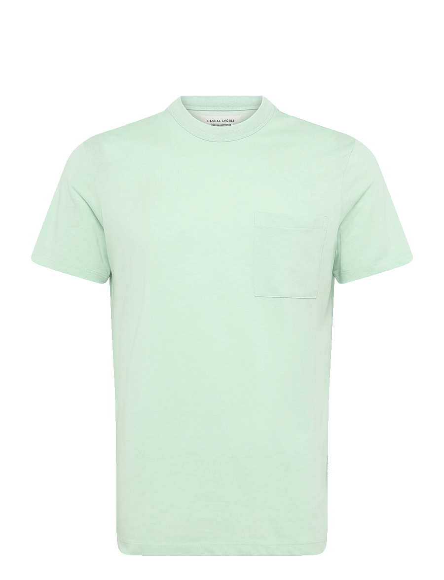 Casual Friday - CFJASPER MÉLANGE T-SHIRT - kurzärmelig - celadon melange - 0