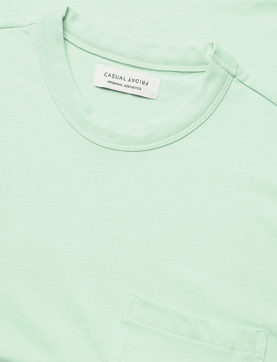 Casual Friday - CFJASPER MÉLANGE T-SHIRT - kurzärmelig - celadon melange - 2