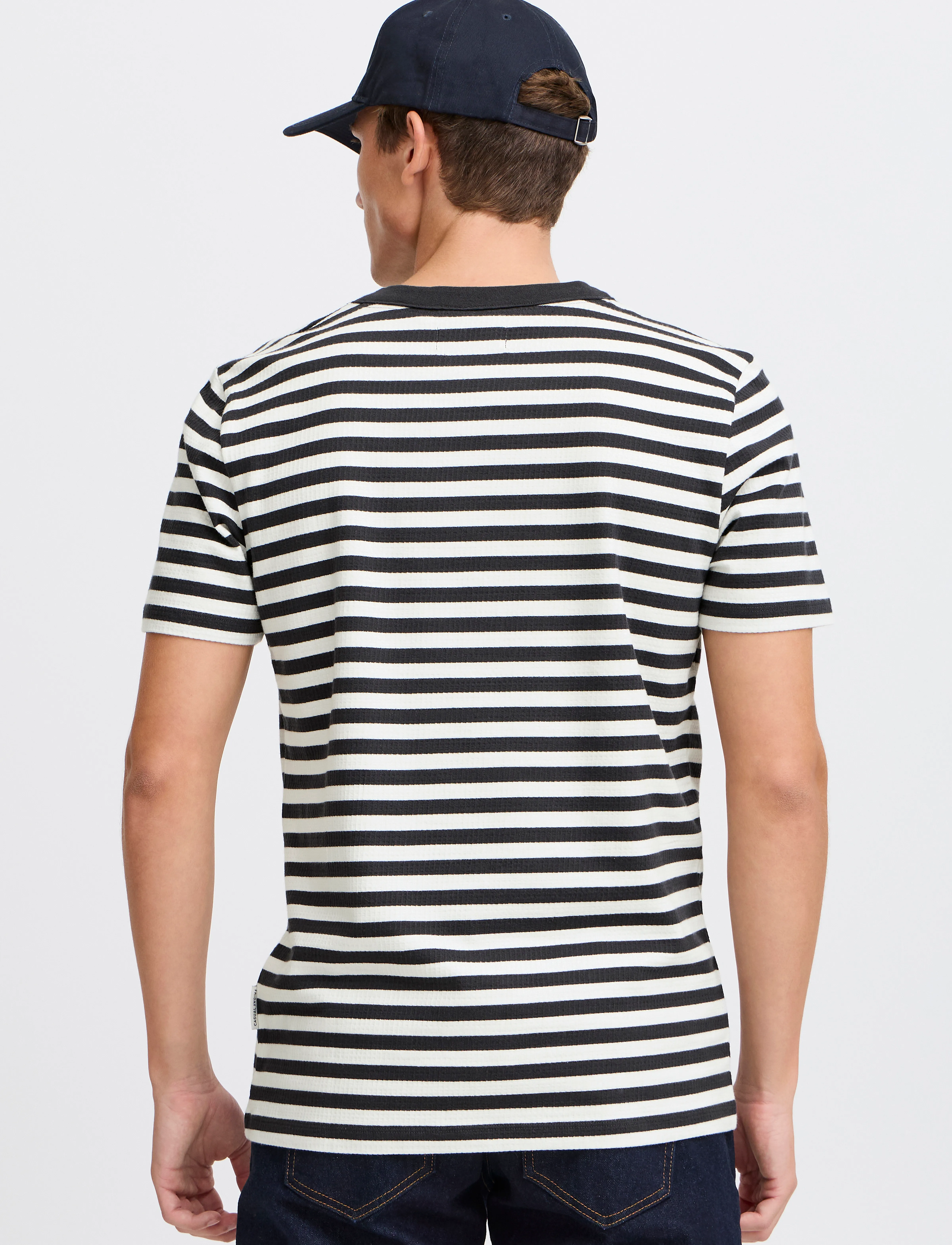 Casual Friday - CFLOKE structured striped tee - egret - 5