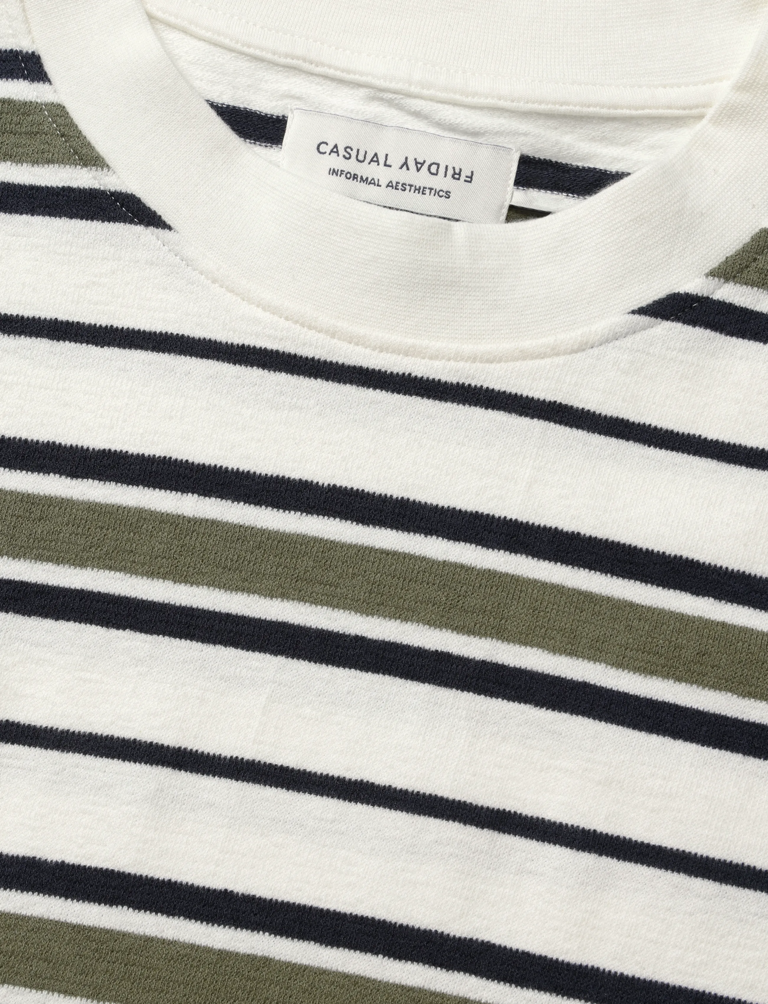 Casual Friday - CFFRANKIE structured striped tee - winter moss - 2