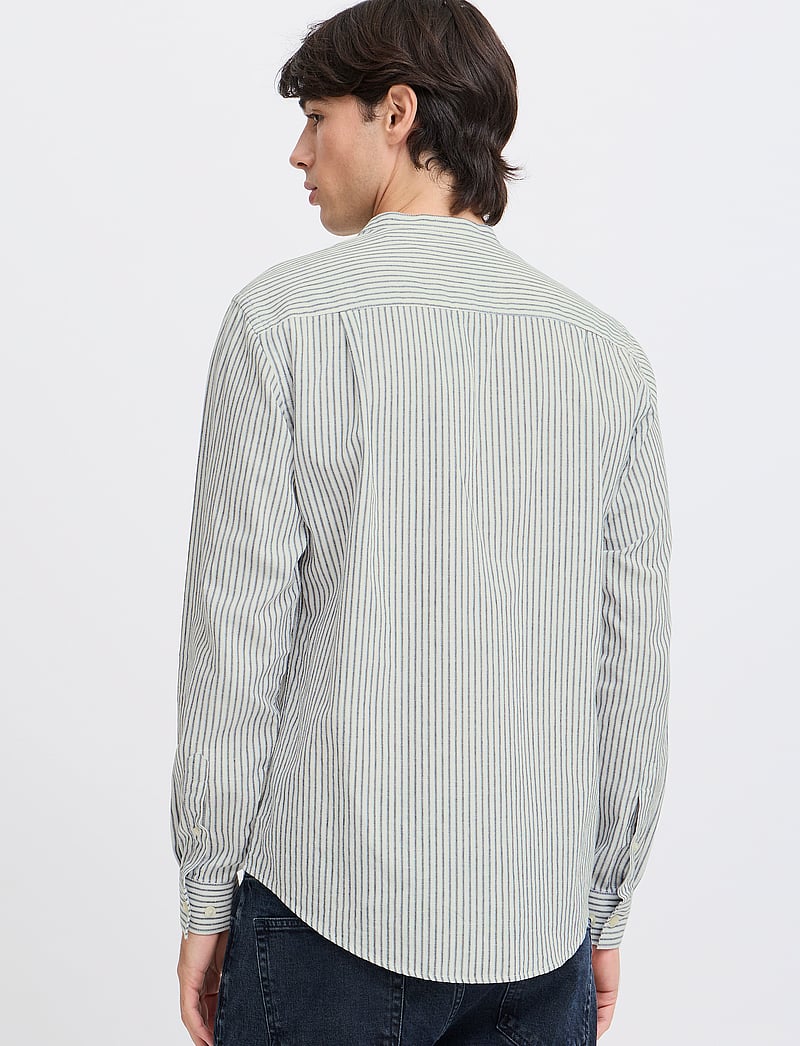 Casual Friday - CFANDREW LS striped linen mix shirt - leinenhemden - cloud dancer - 5