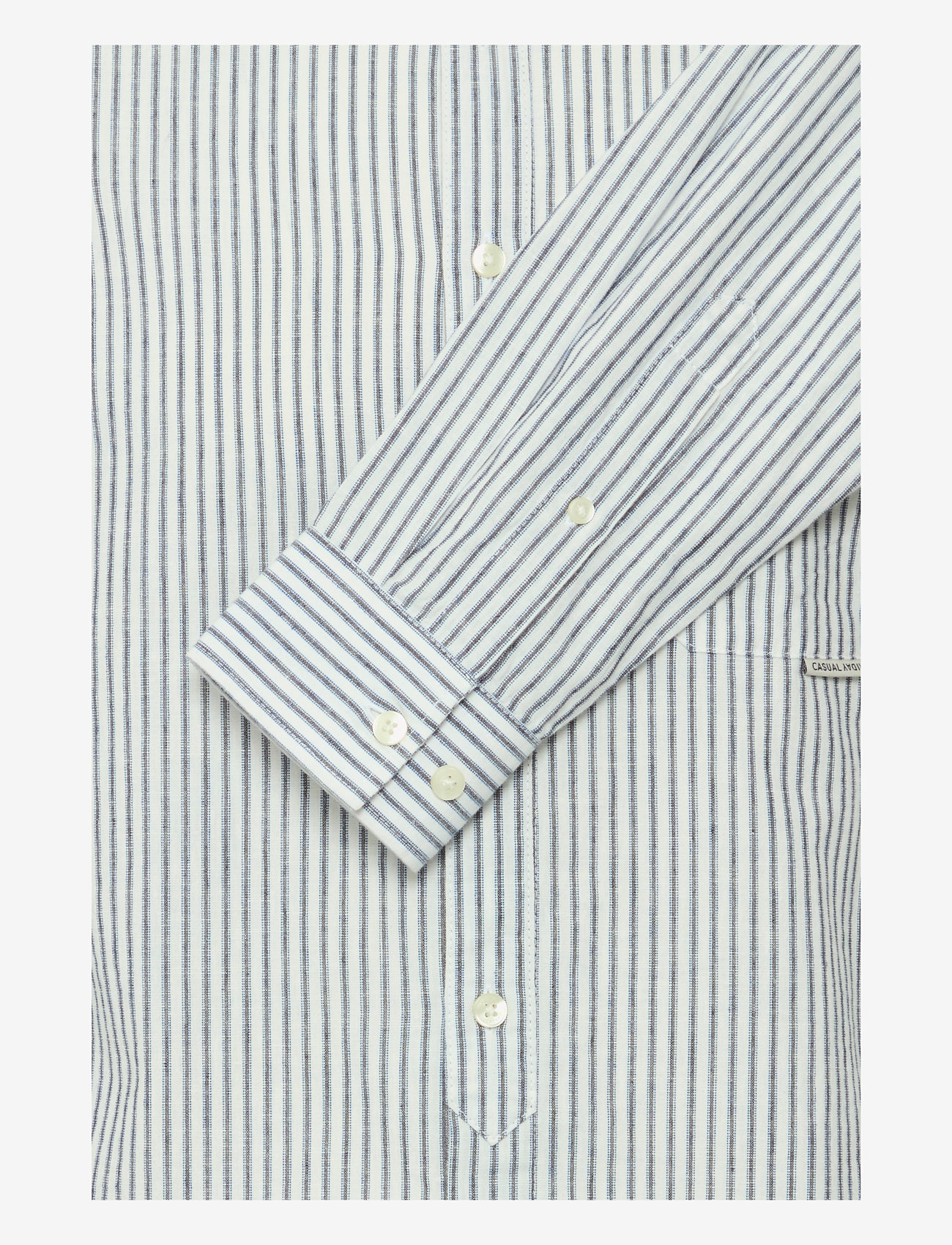 Casual Friday - CFANDREW LS striped linen mix shirt - cloud dancer - 3