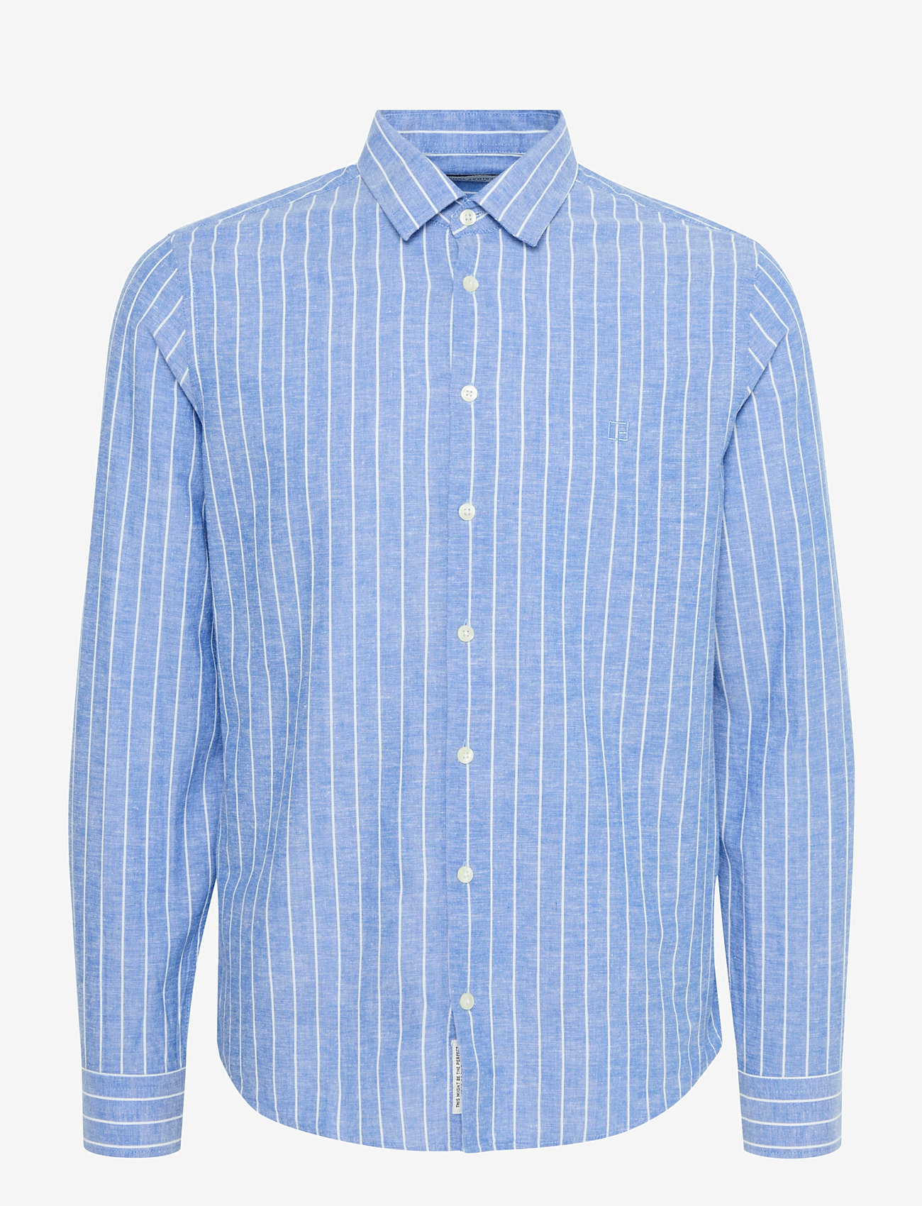 Casual Friday - CFANDRÉ LS wide stripe linen mix sh - riverside - 1