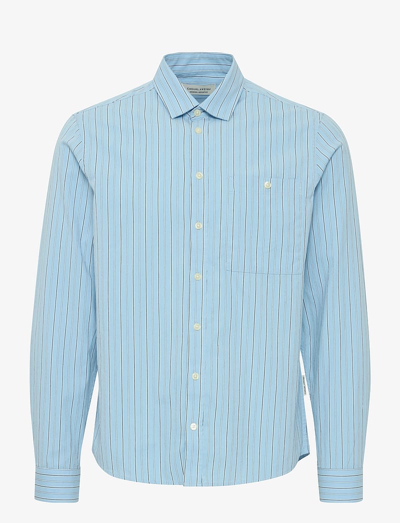 Casual Friday - CFFREDDI LS small striped shirt - strīpaini krekli - blue bell - 1