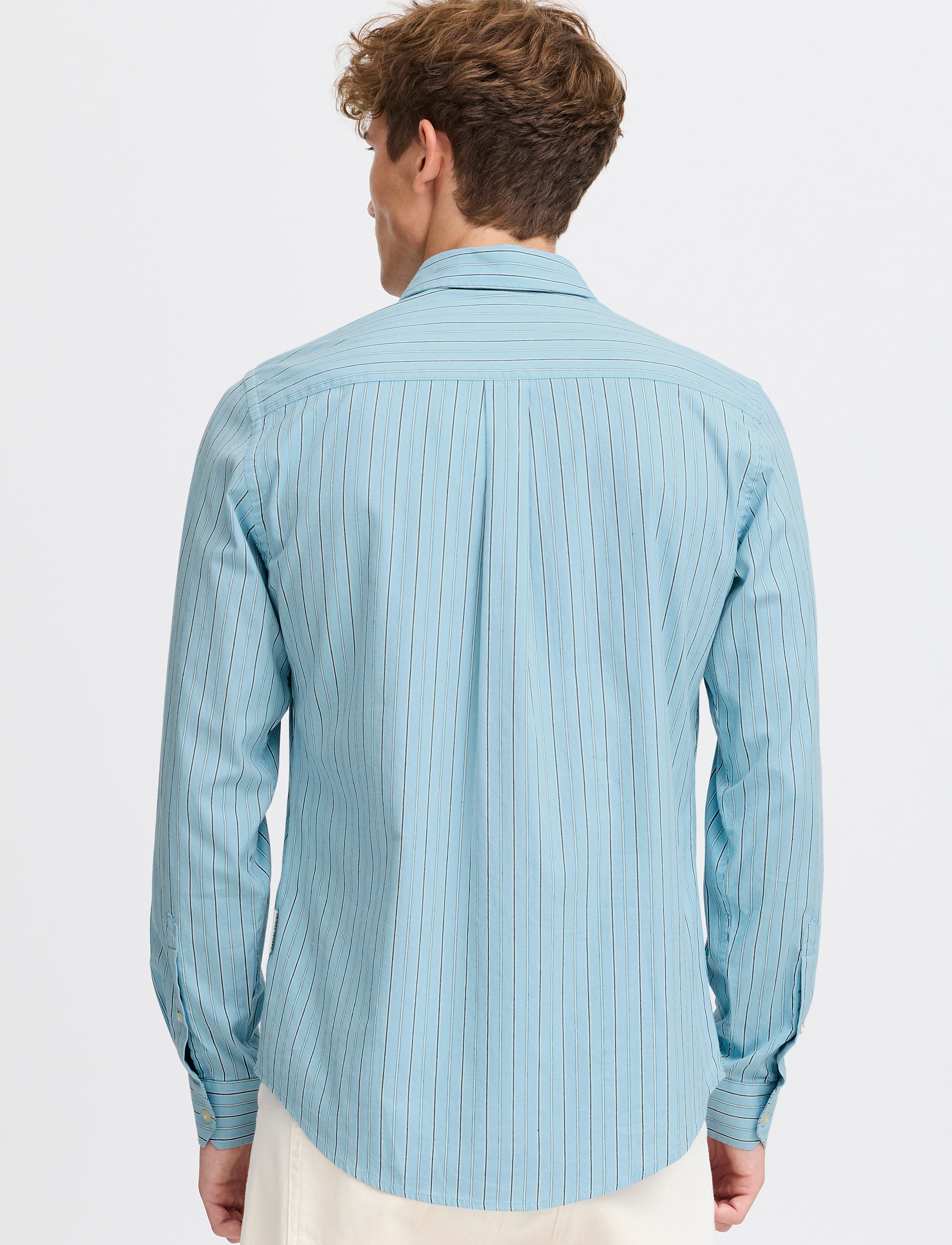 Casual Friday - CFFREDDI LS small striped shirt - blue bell - 5