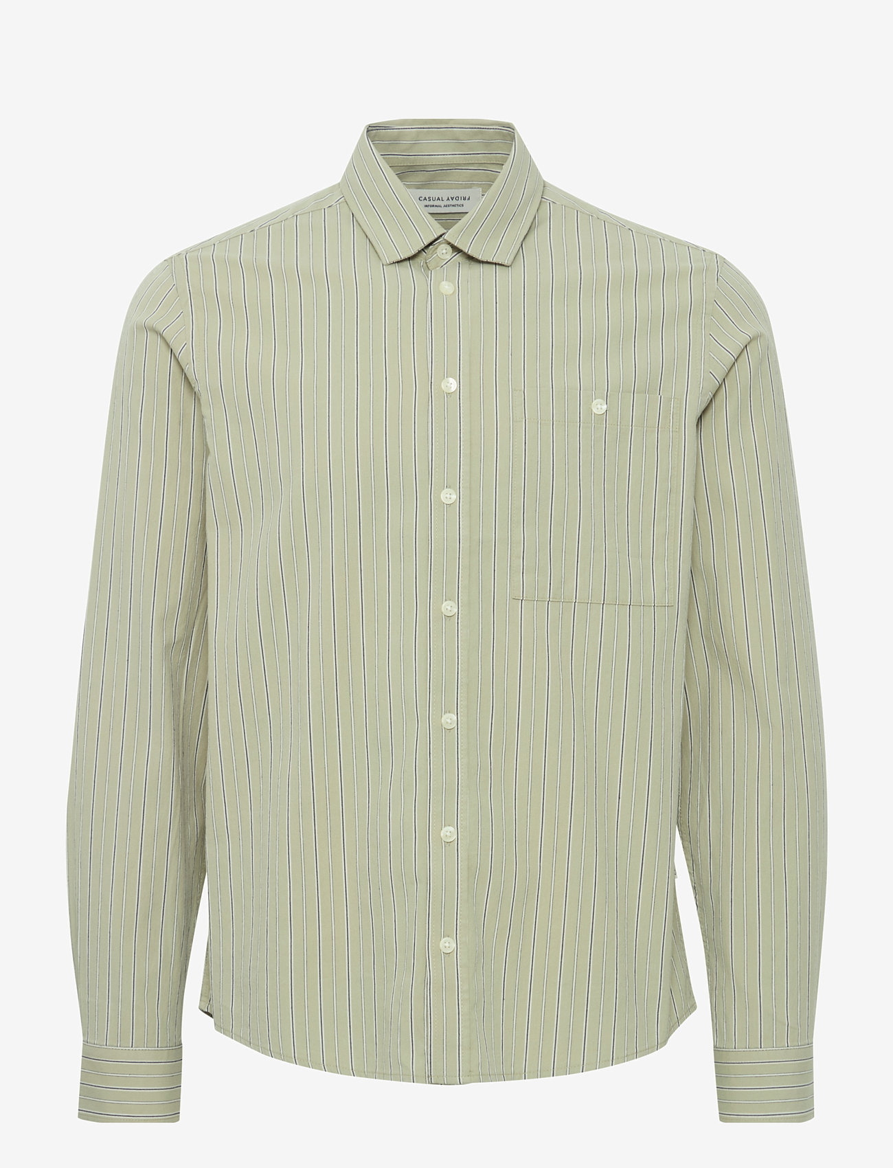 Casual Friday - CFFREDDI LS small striped shirt - stripete skjorter - tea - 1