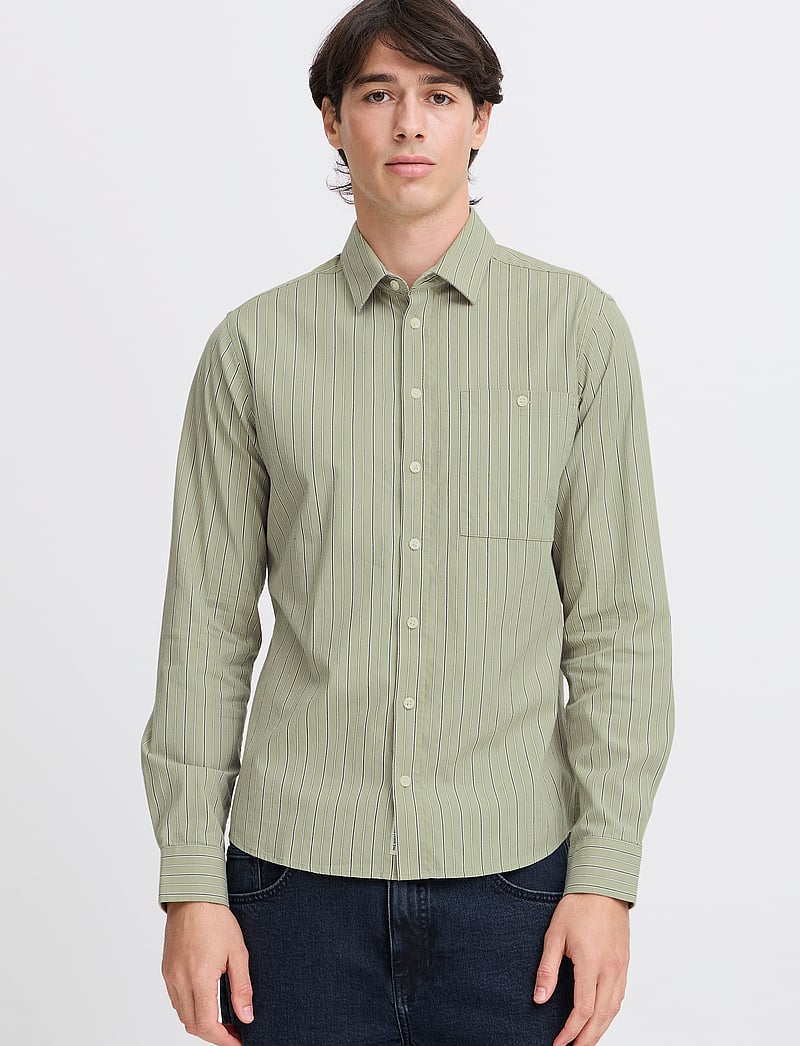 Casual Friday - CFFREDDI LS small striped shirt - stripete skjorter - tea - 4