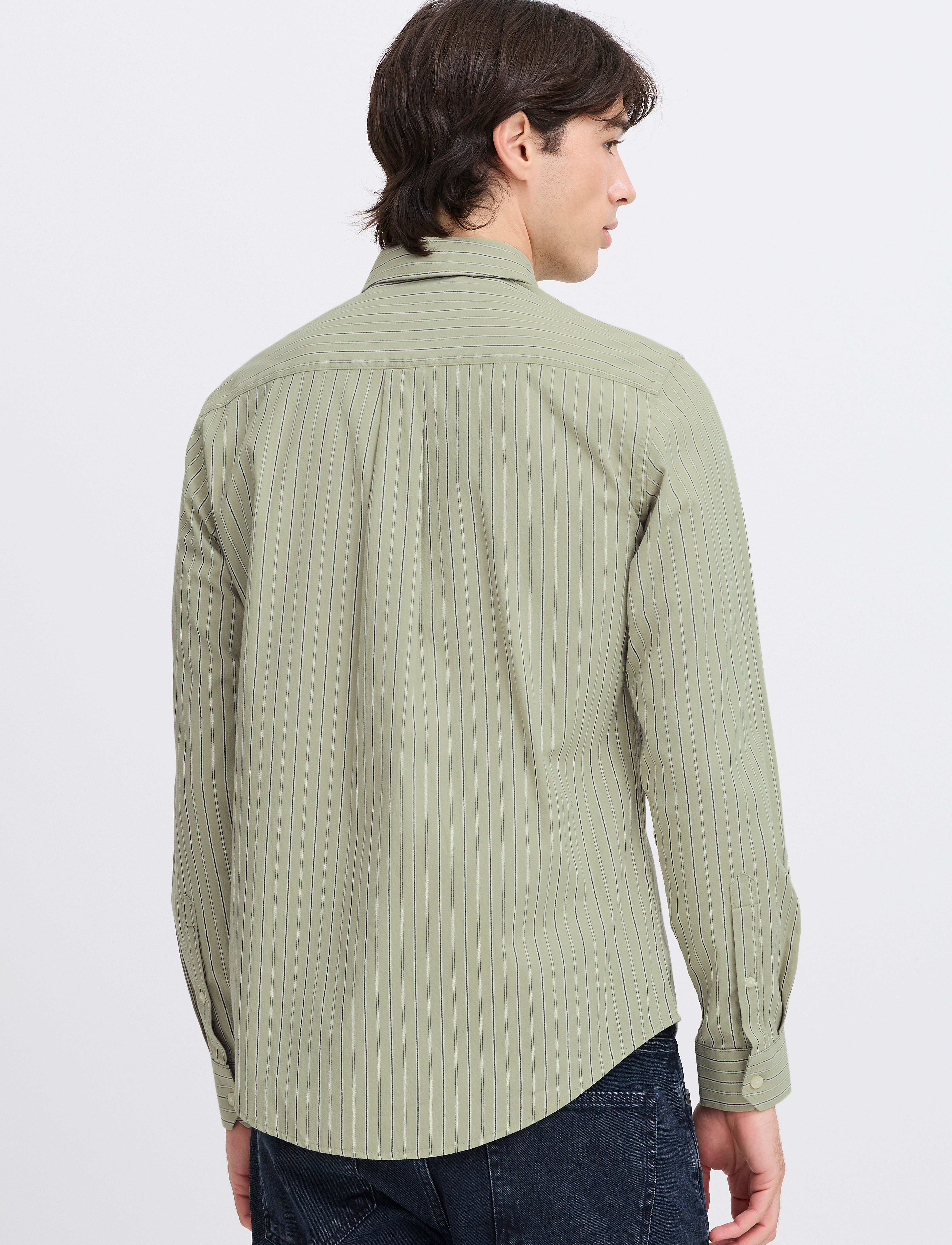Casual Friday - CFFREDDI LS small striped shirt - tea - 5