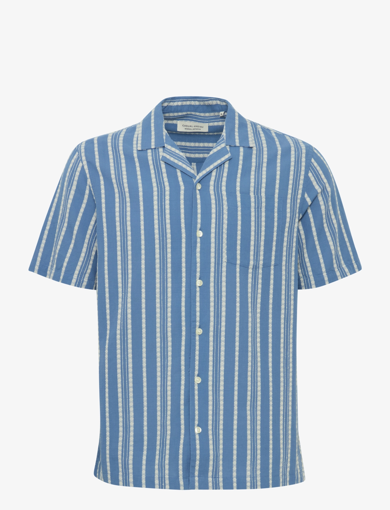 Casual Friday CFMILTON SS RC dobby striped shirt - Skjorter - RIVERSIDE / blue