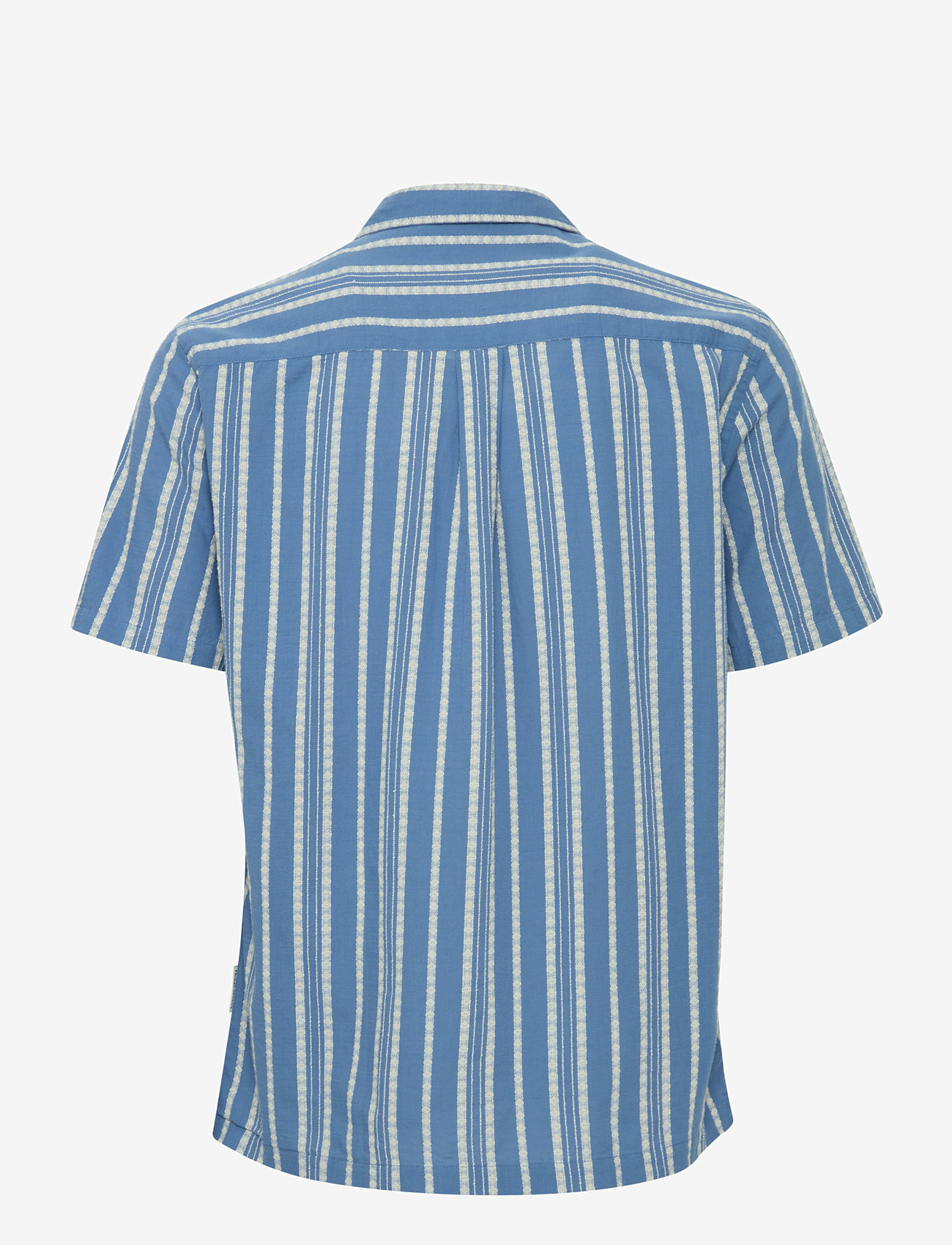 Casual Friday - CFMILTON SS RC dobby striped shirt - kortärmade skjortor - riverside - 2