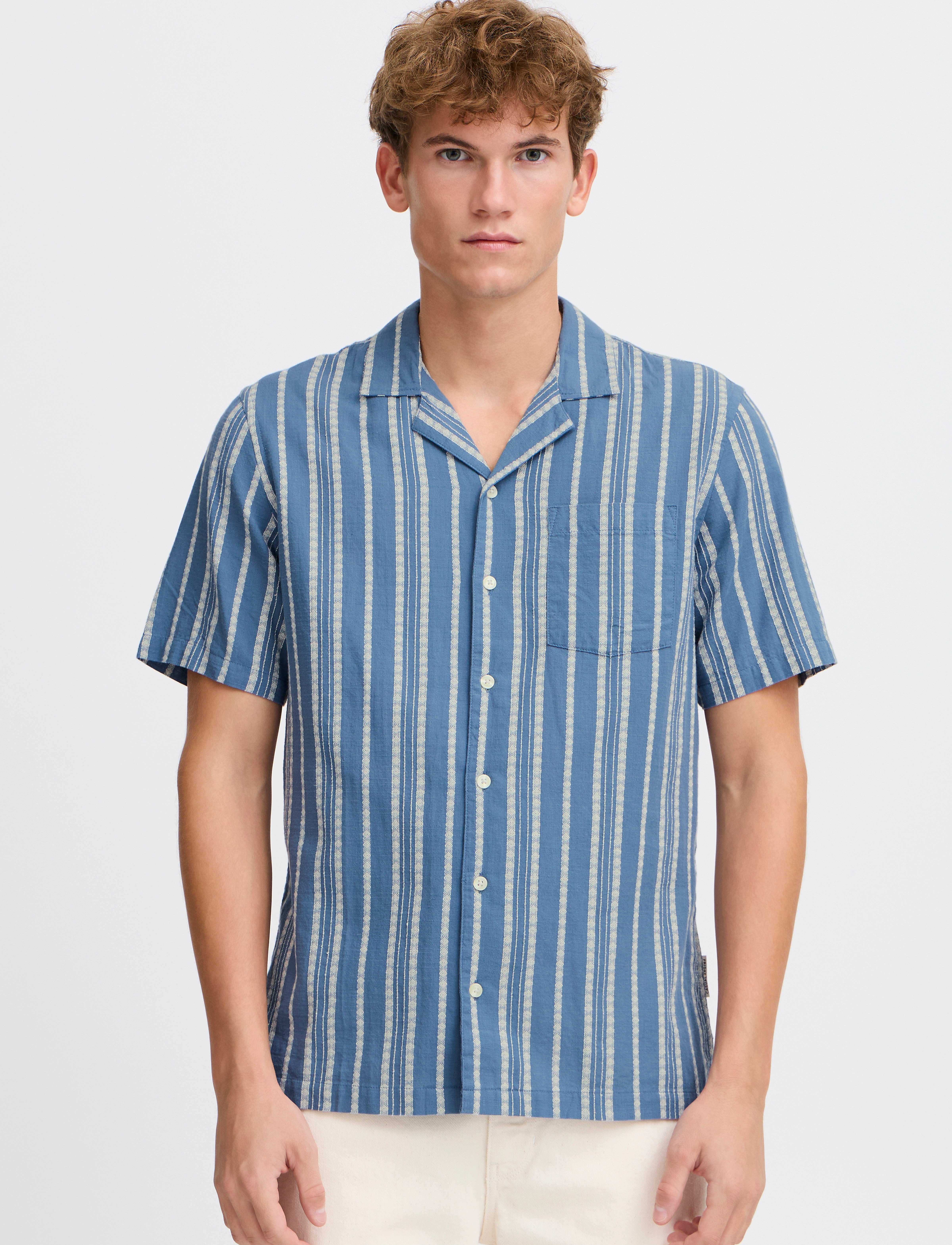 Casual Friday - CFMILTON SS RC dobby striped shirt - riverside - 4