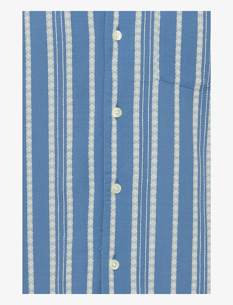 Casual Friday - CFMILTON SS RC dobby striped shirt - kortärmade skjortor - riverside - 3