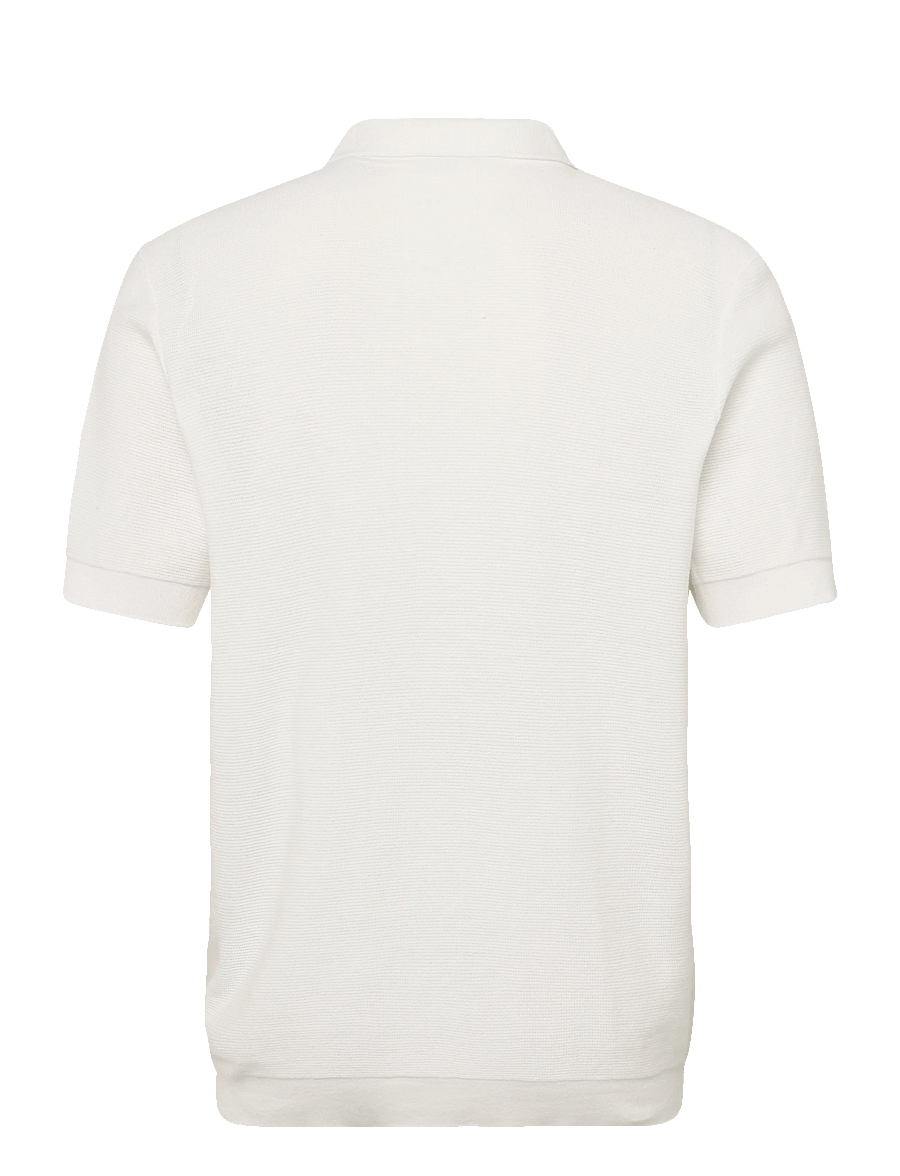 Casual Friday - CFEDWARD RELAXED POLO KNIT - kortärmade pikéer - egret - 1