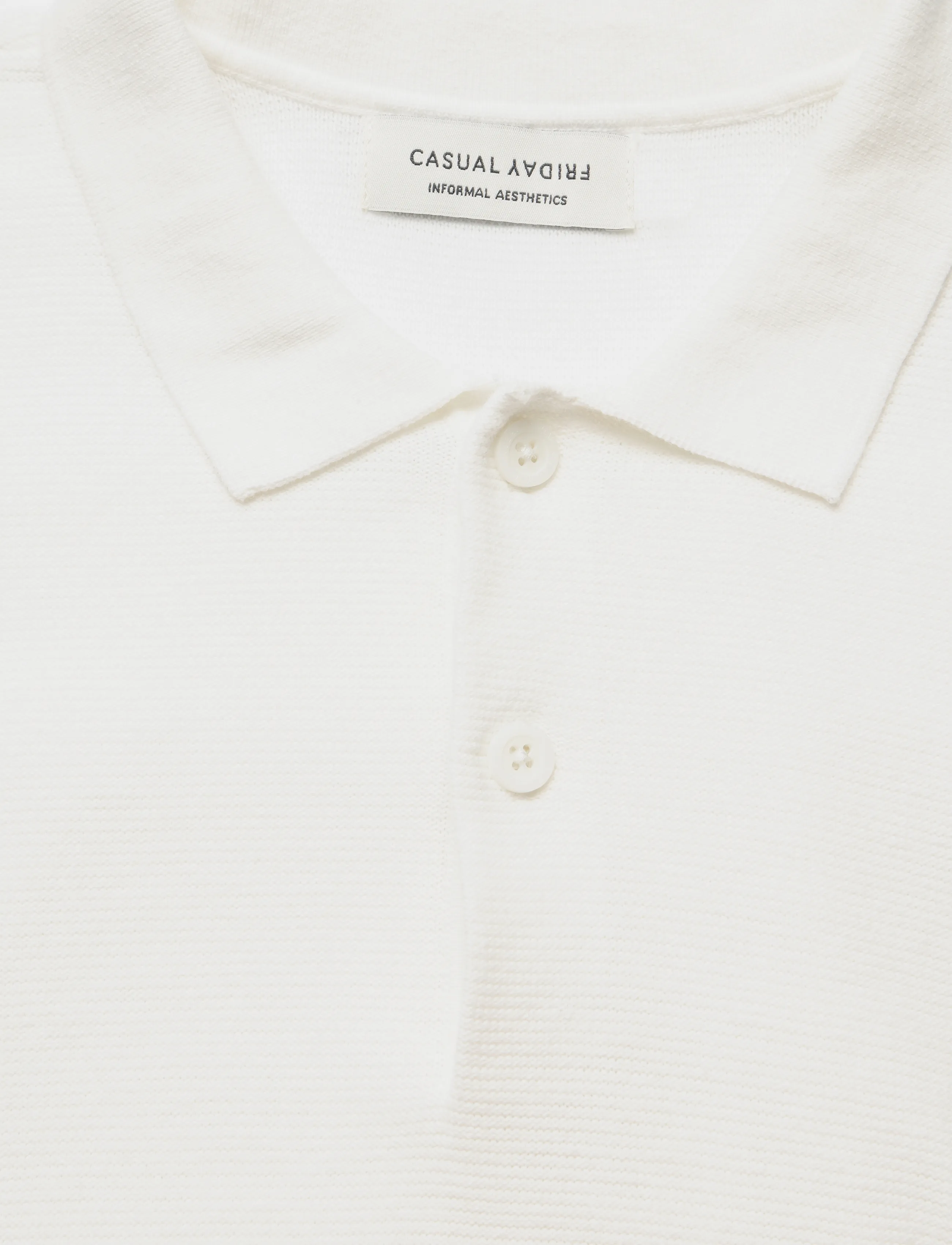Casual Friday - CFEDWARD RELAXED POLO KNIT - lühikeste varrukatega polod - egret - 2