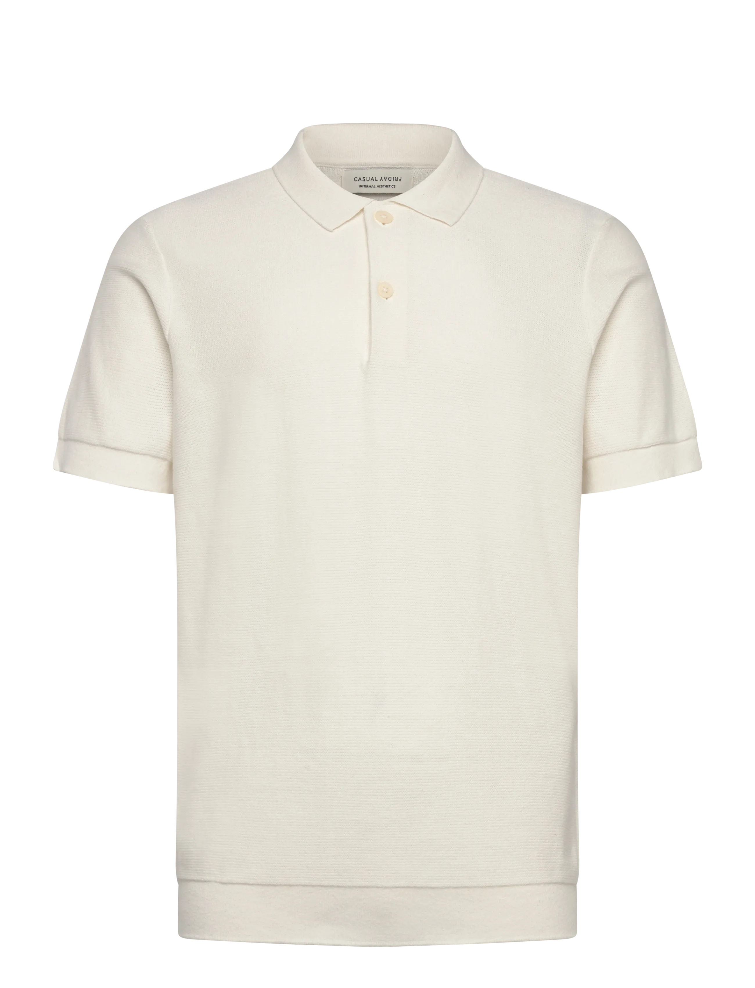 Casual Friday CFEDWARD RELAXED POLO KNIT - Poloshirts - JET STREAM / cream