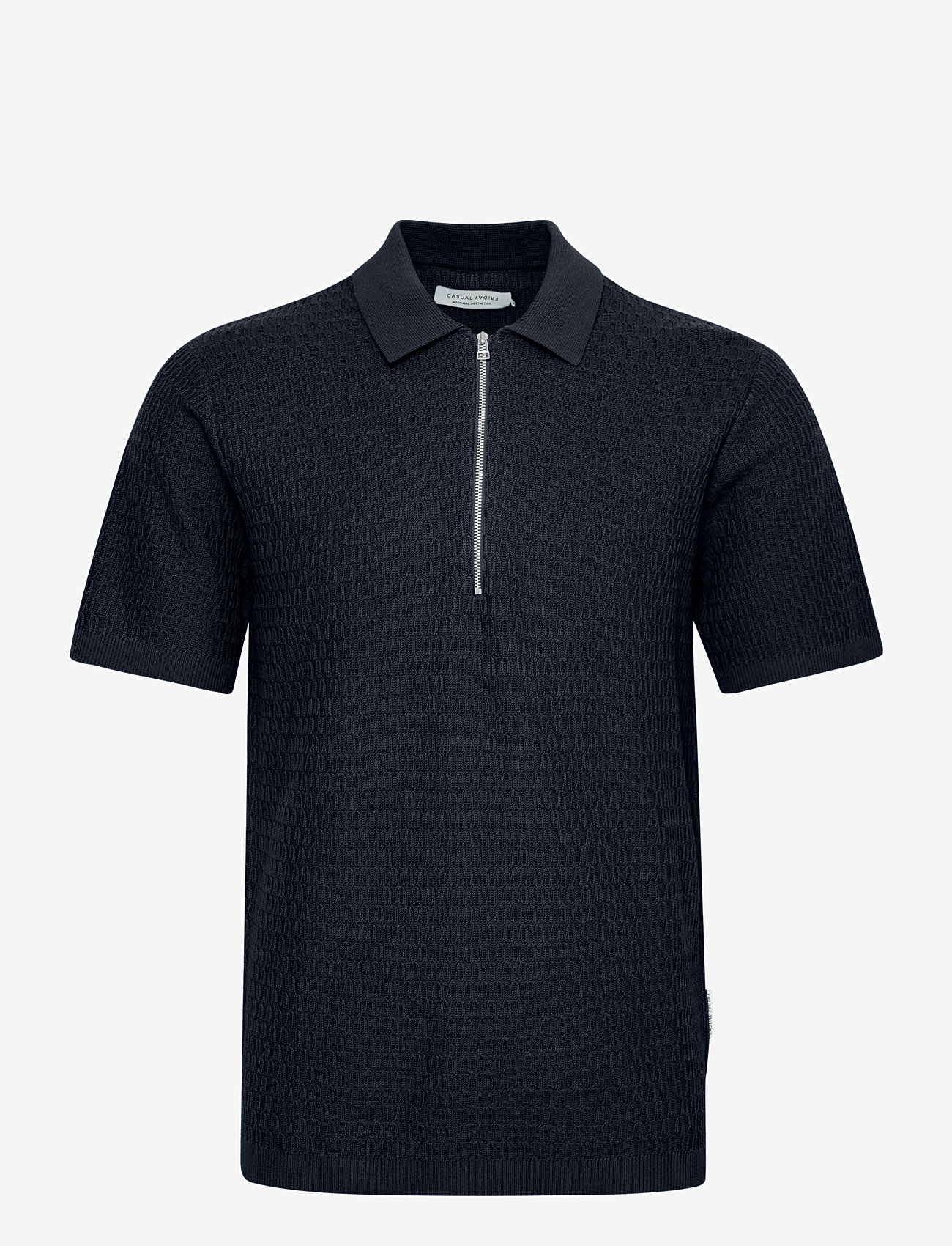 Casual Friday - CFJOE SS structured polo knit - herbstliche kleidung - dark navy - 0