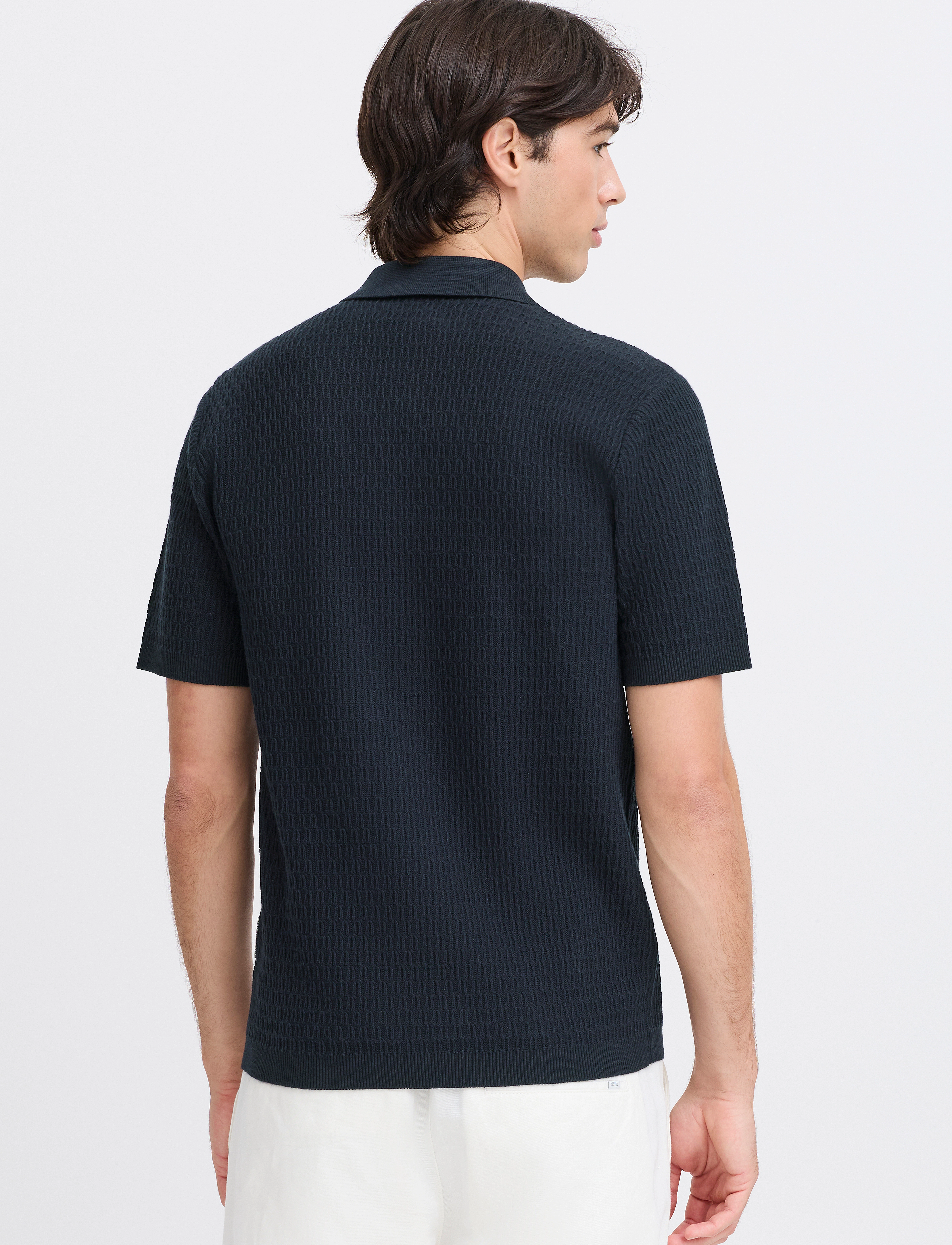 Casual Friday - CFJOE SS structured polo knit - kollektioner - dark navy - 5