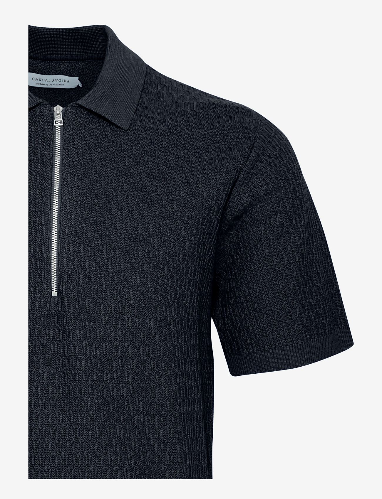Casual Friday - CFJOE SS structured polo knit - herbstliche kleidung - dark navy - 2