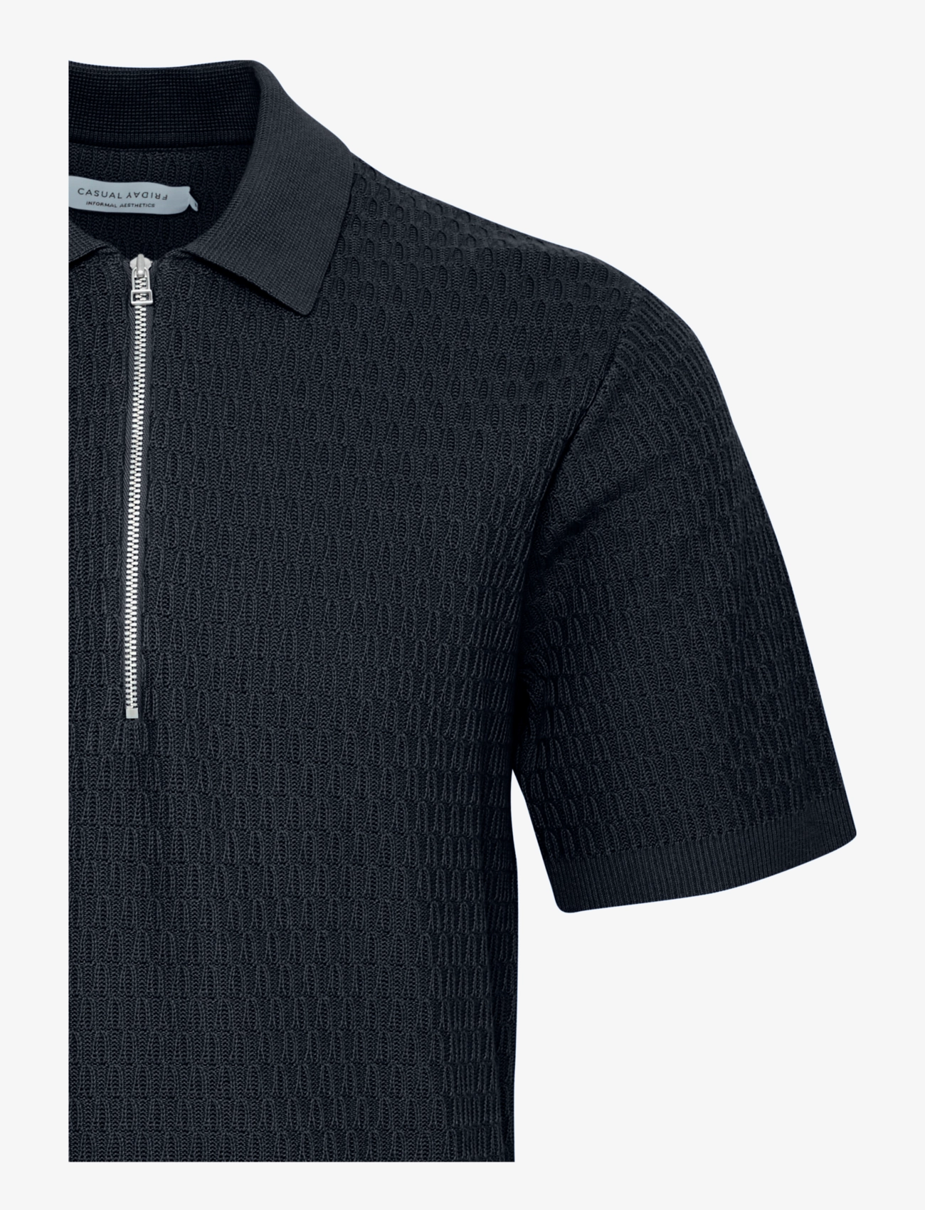 Casual Friday - CFJOE SS structured polo knit - kollektioner - dark navy - 3