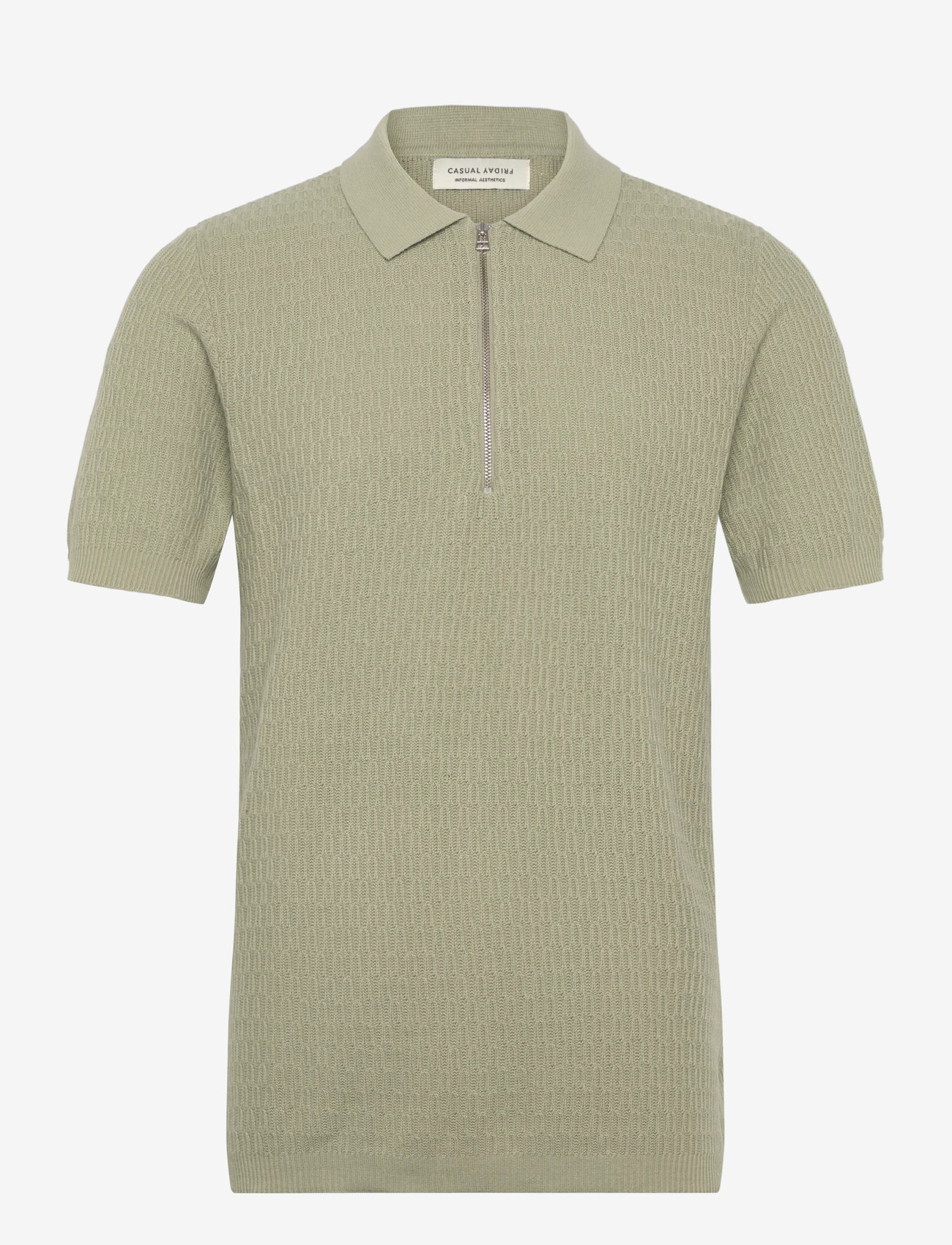 Casual Friday - CFJOE SS structured polo knit - herbstliche kleidung - tea - 0