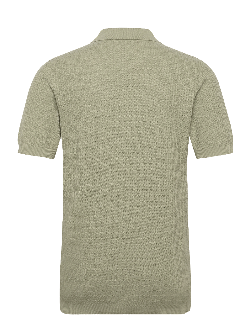 Casual Friday - CFJOE SS structured polo knit - kootud polosärgid - tea - 1