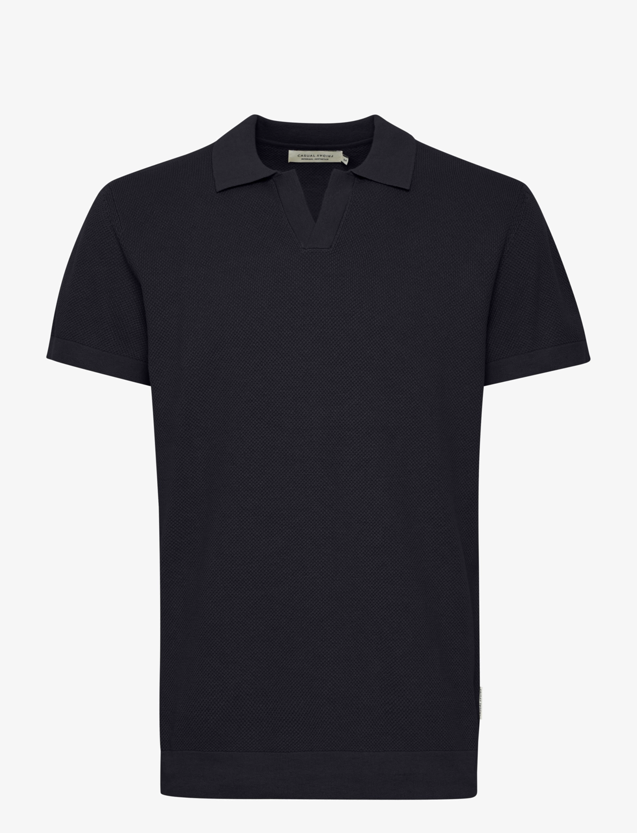 Casual Friday CFMATEO SS STRUCTURED POLO KNI - Strik - DARK NAVY / navy