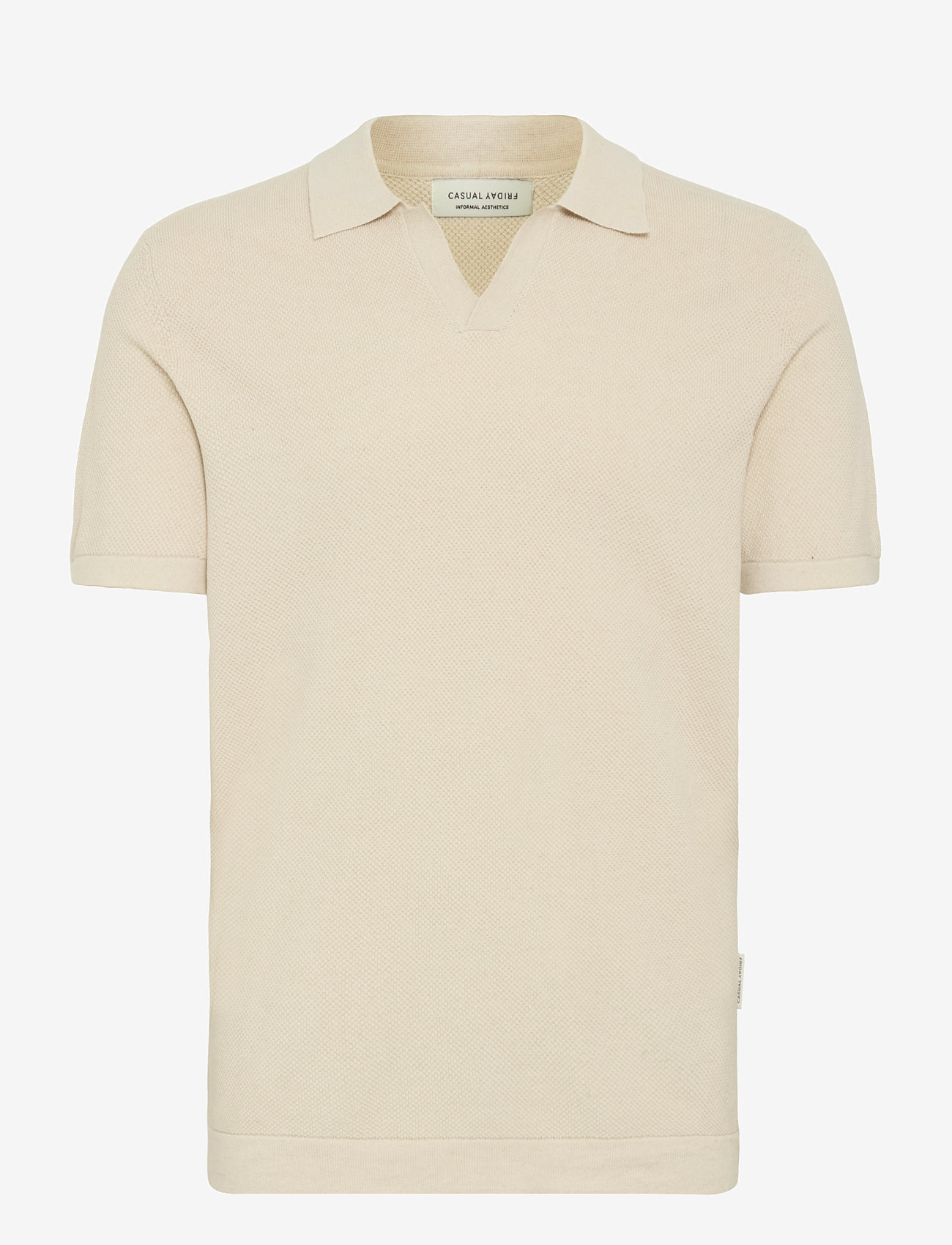 Casual Friday - CFMATEO SS structured polo knit - stickade pikéer - rainy day - 1