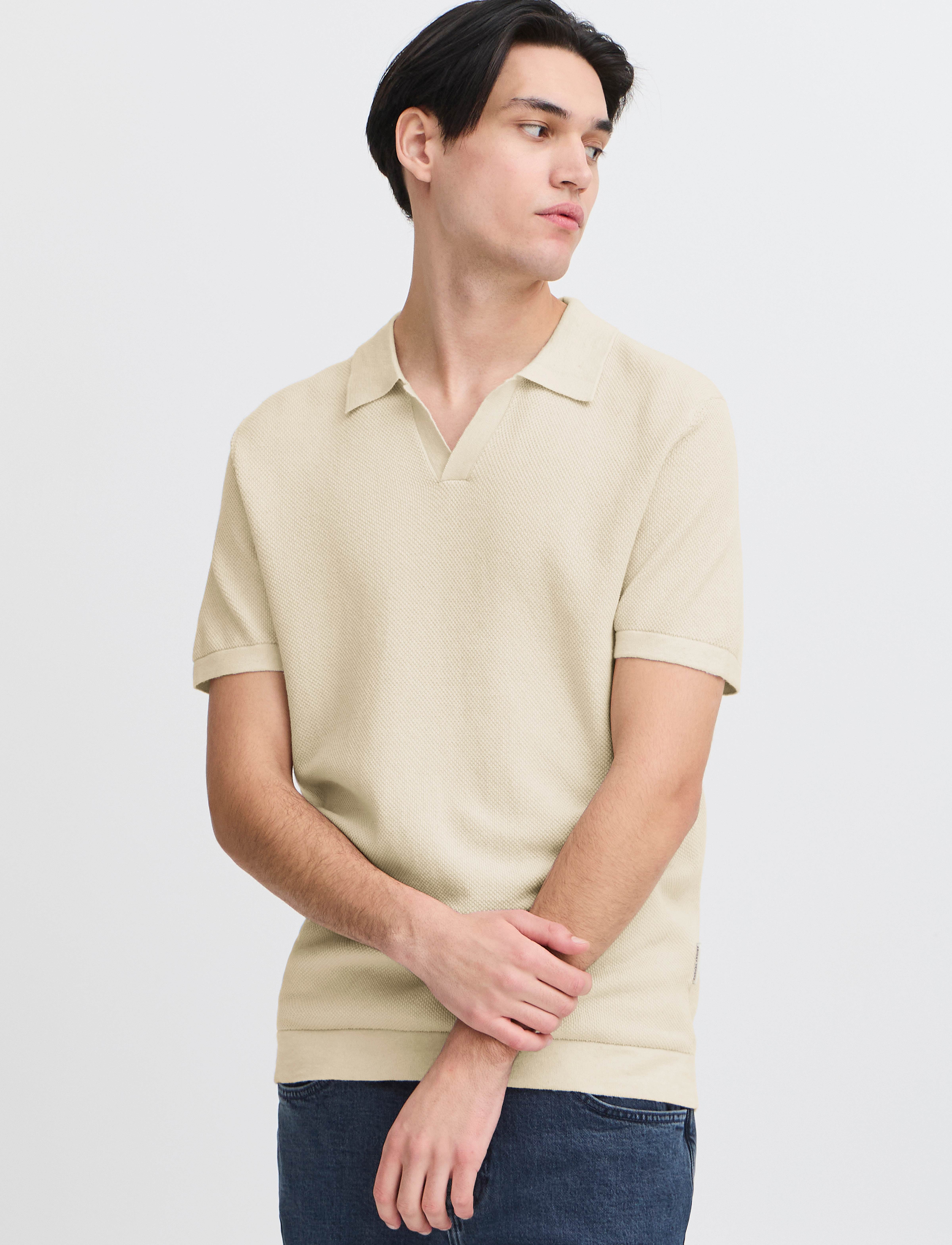 Casual Friday - CFMATEO SS STRUCTURED POLO KNI - stickade pikéer - rainy day - 4