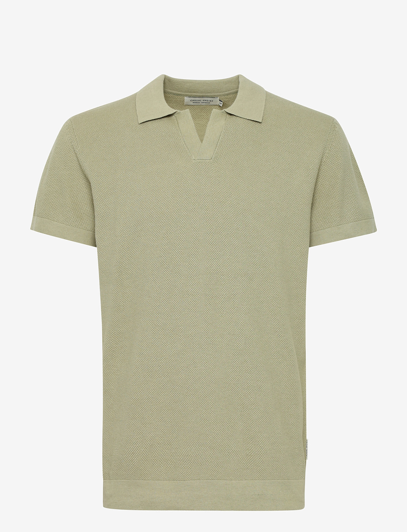 Casual Friday - CFMATEO SS STRUCTURED POLO KNI - stickade pikéer - tea - 1