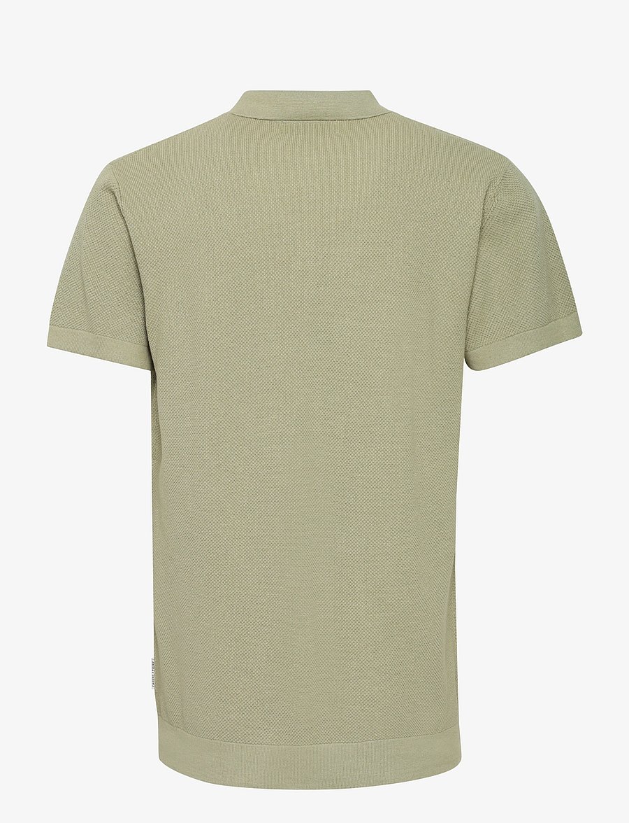 Casual Friday - CFMATEO SS STRUCTURED POLO KNI - langärmlige strick-polohemden - tea - 2