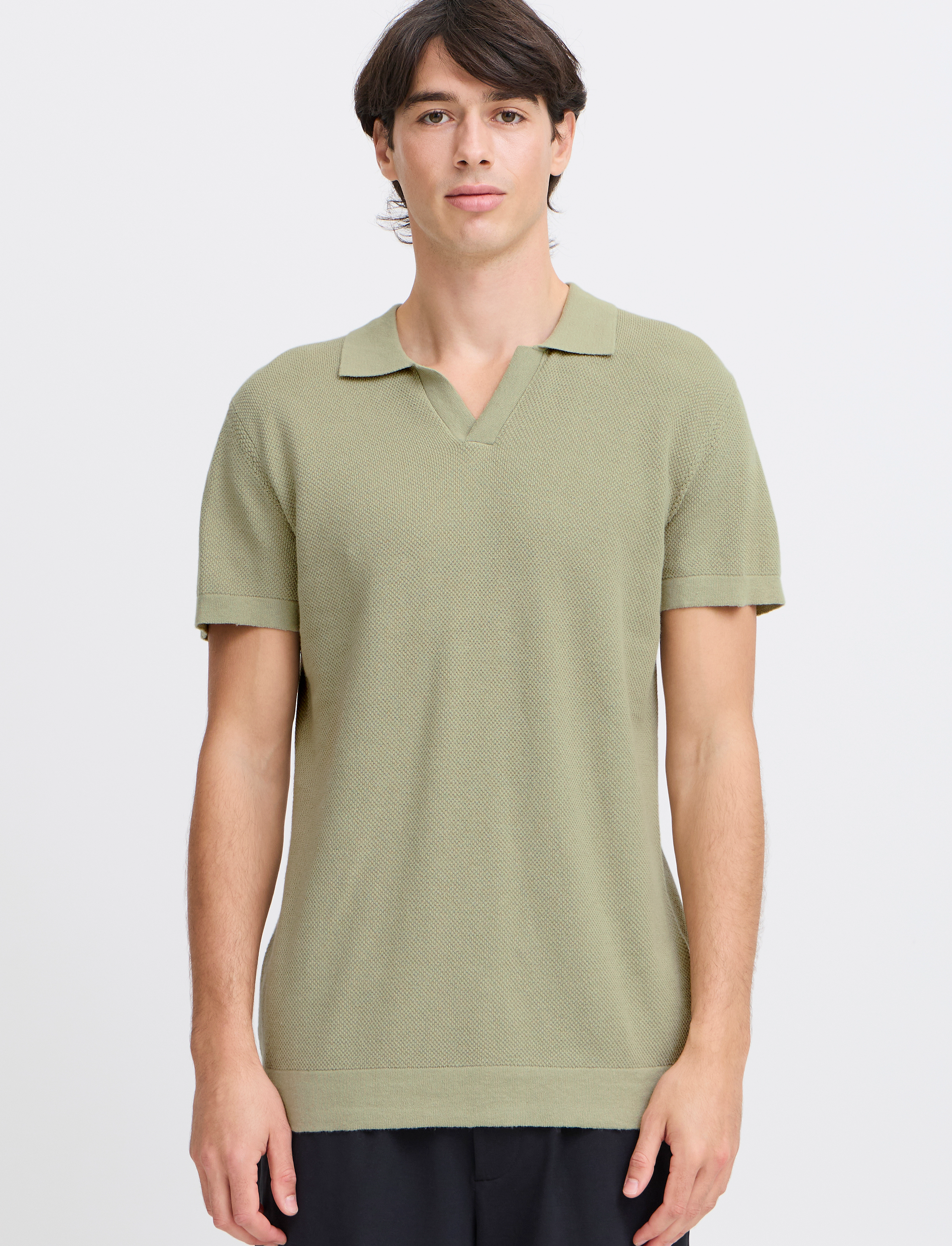 Casual Friday - CFMATEO SS STRUCTURED POLO KNI - knitted polos - tea - 4