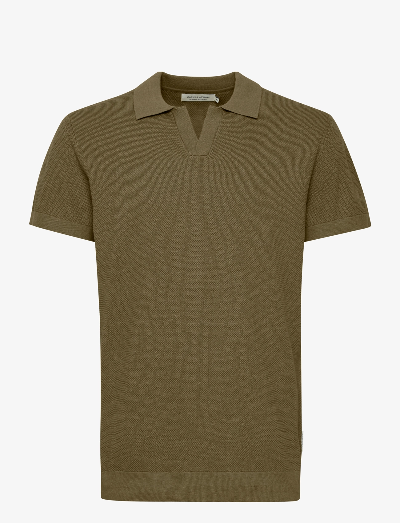 Casual Friday CFMATEO SS STRUCTURED POLO KNI - Strik - WINTER MOSS / green