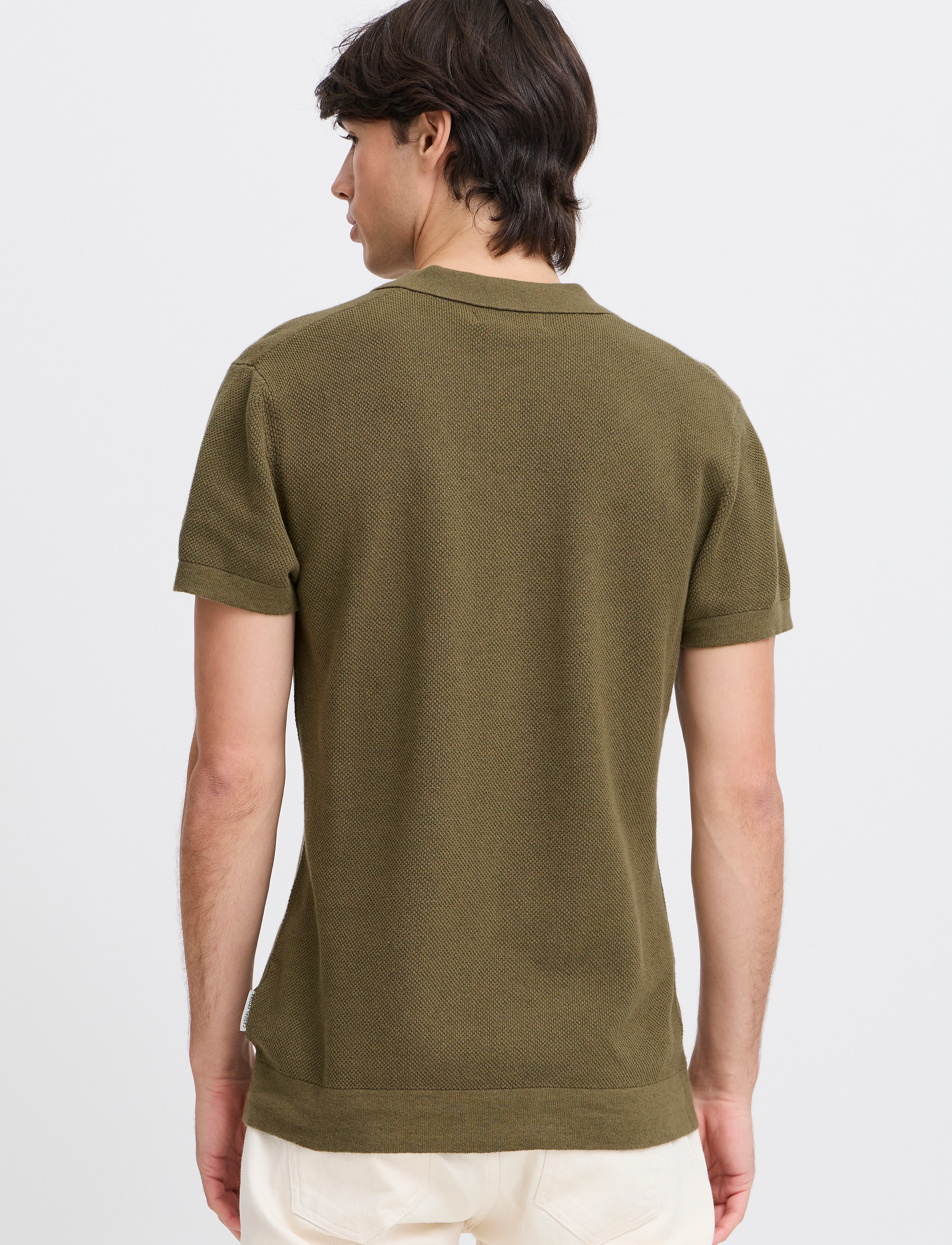 Casual Friday - CFMATEO SS STRUCTURED POLO KNI - knitted polos - winter moss - 5