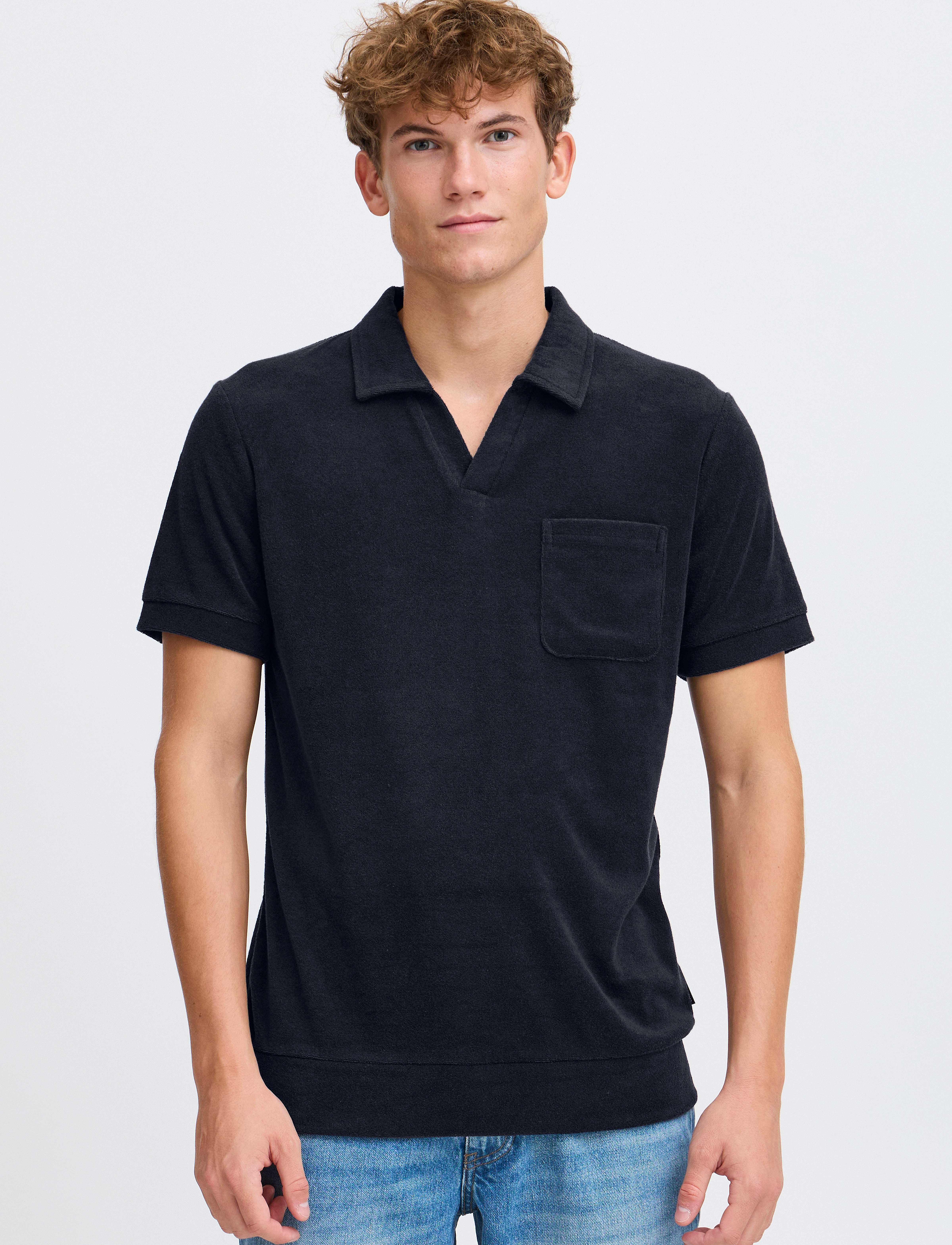 Casual Friday - CFRICHIE frotté polo - kortermede - dark navy - 4